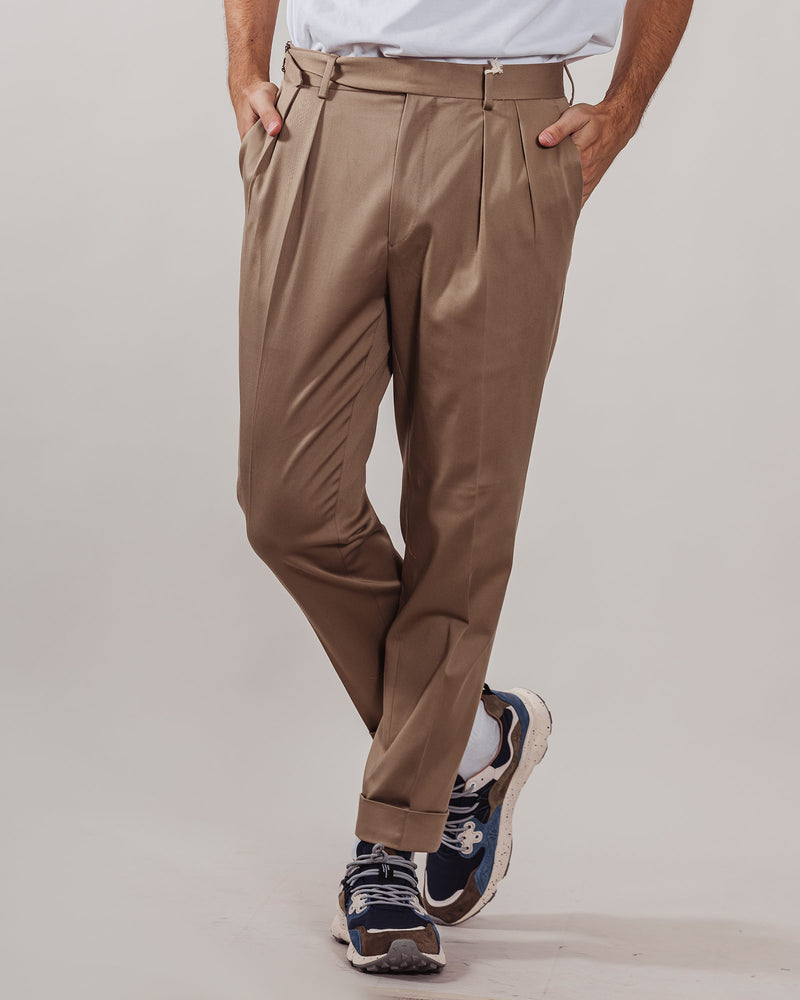 Pantalone Lbm1911 doppia pence beige