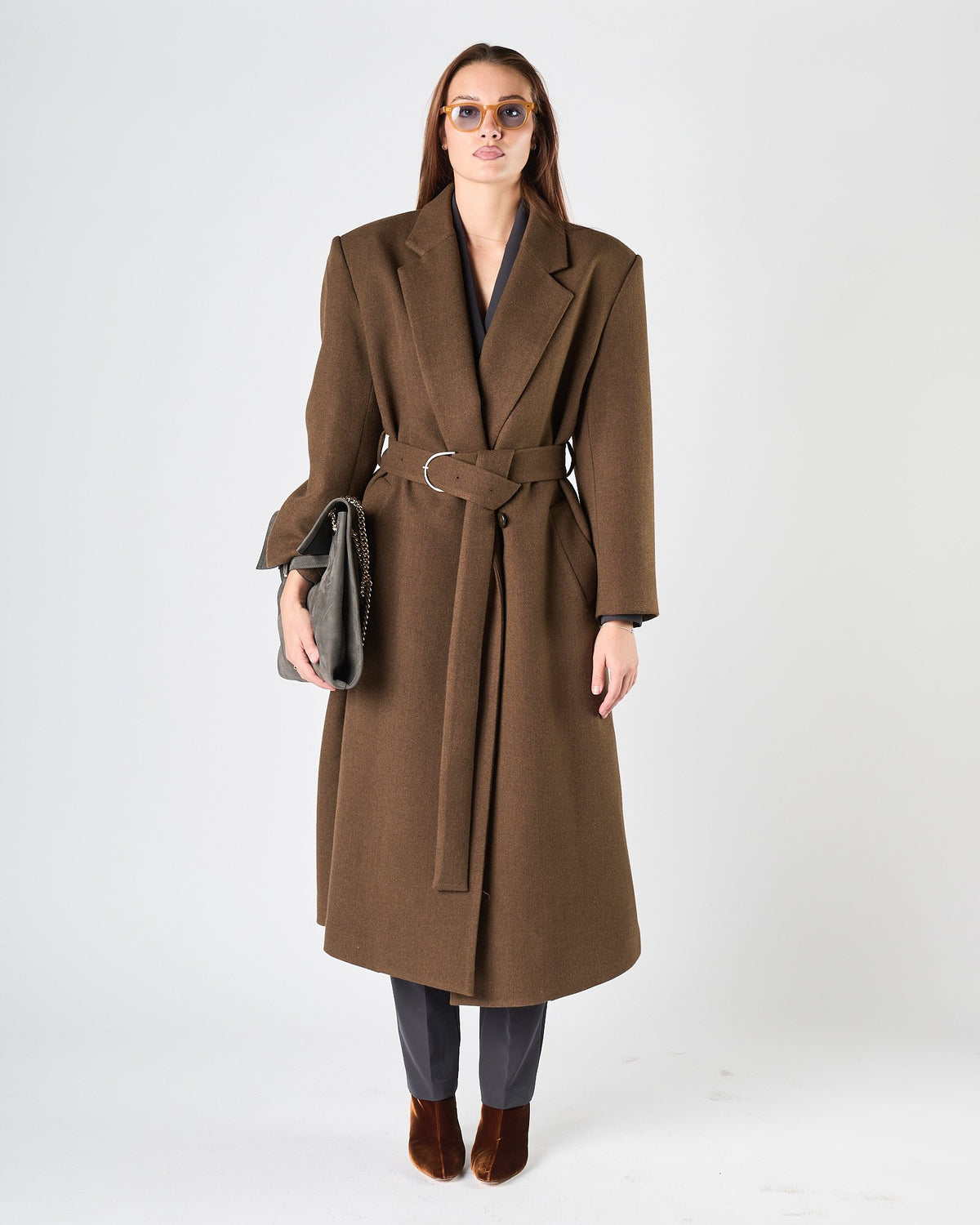 Cappotto Eleh morbido verde militare