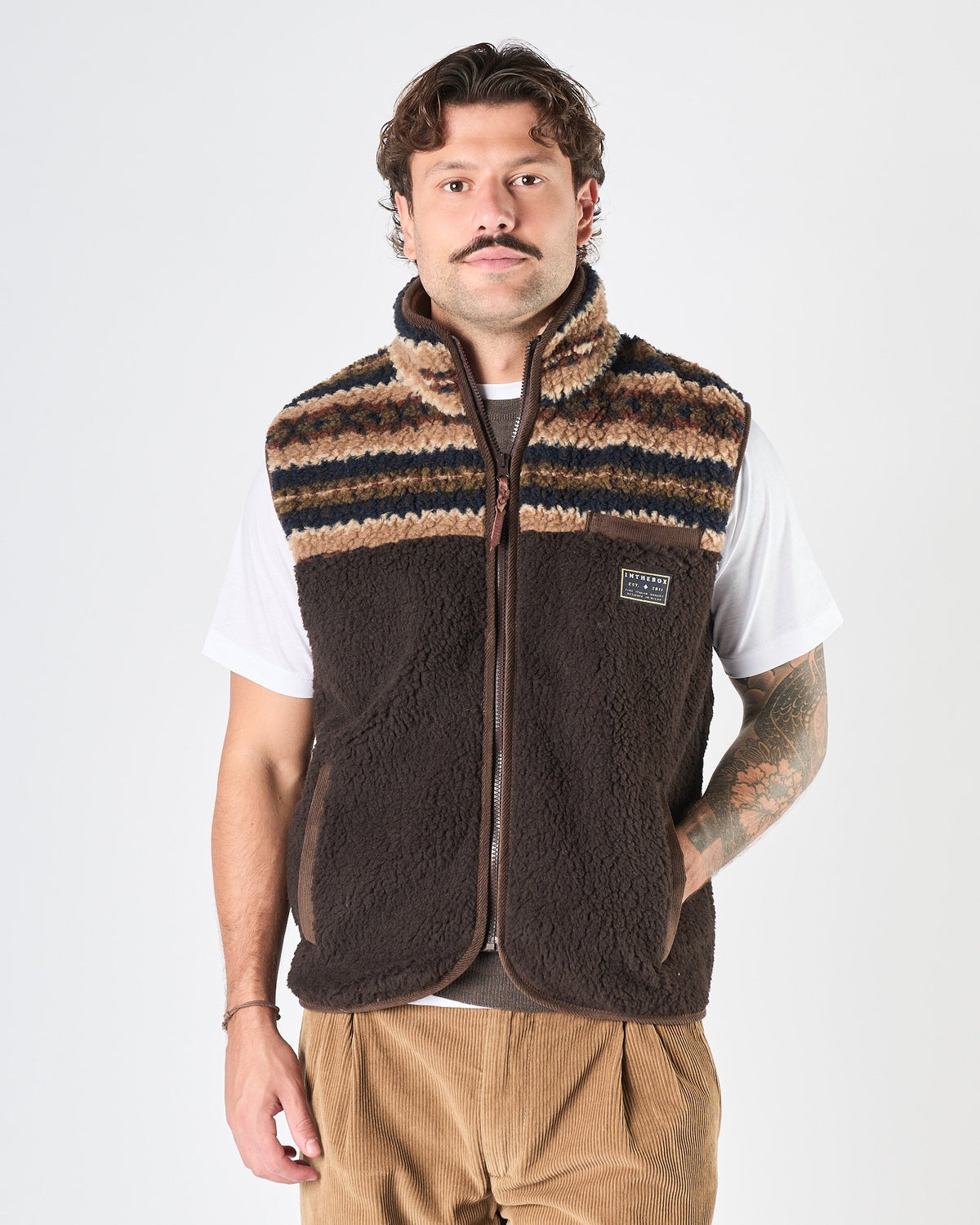 Gilet In The Box orsetto fanatsia jacquard