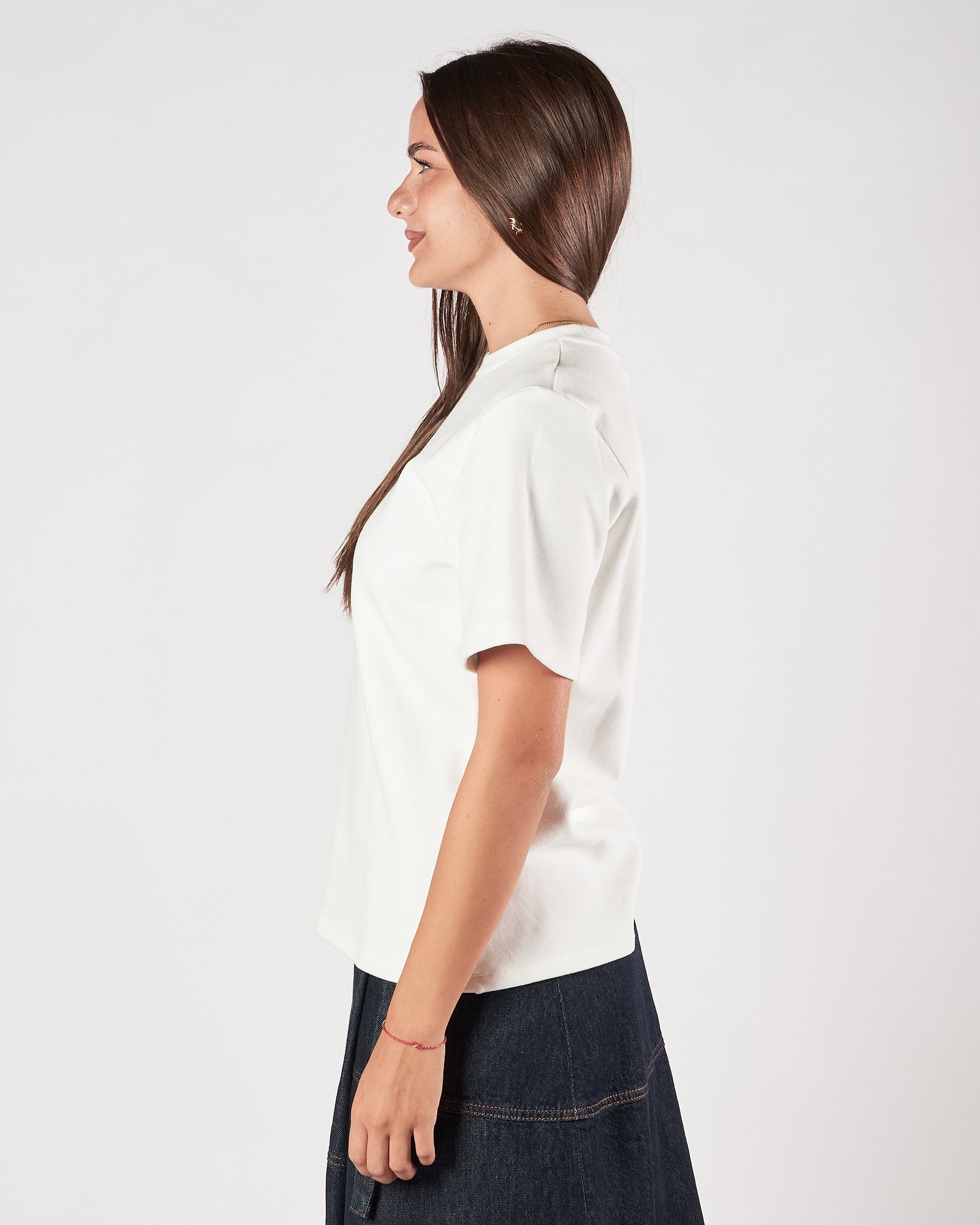 T-shirt Eleh bianca felpata