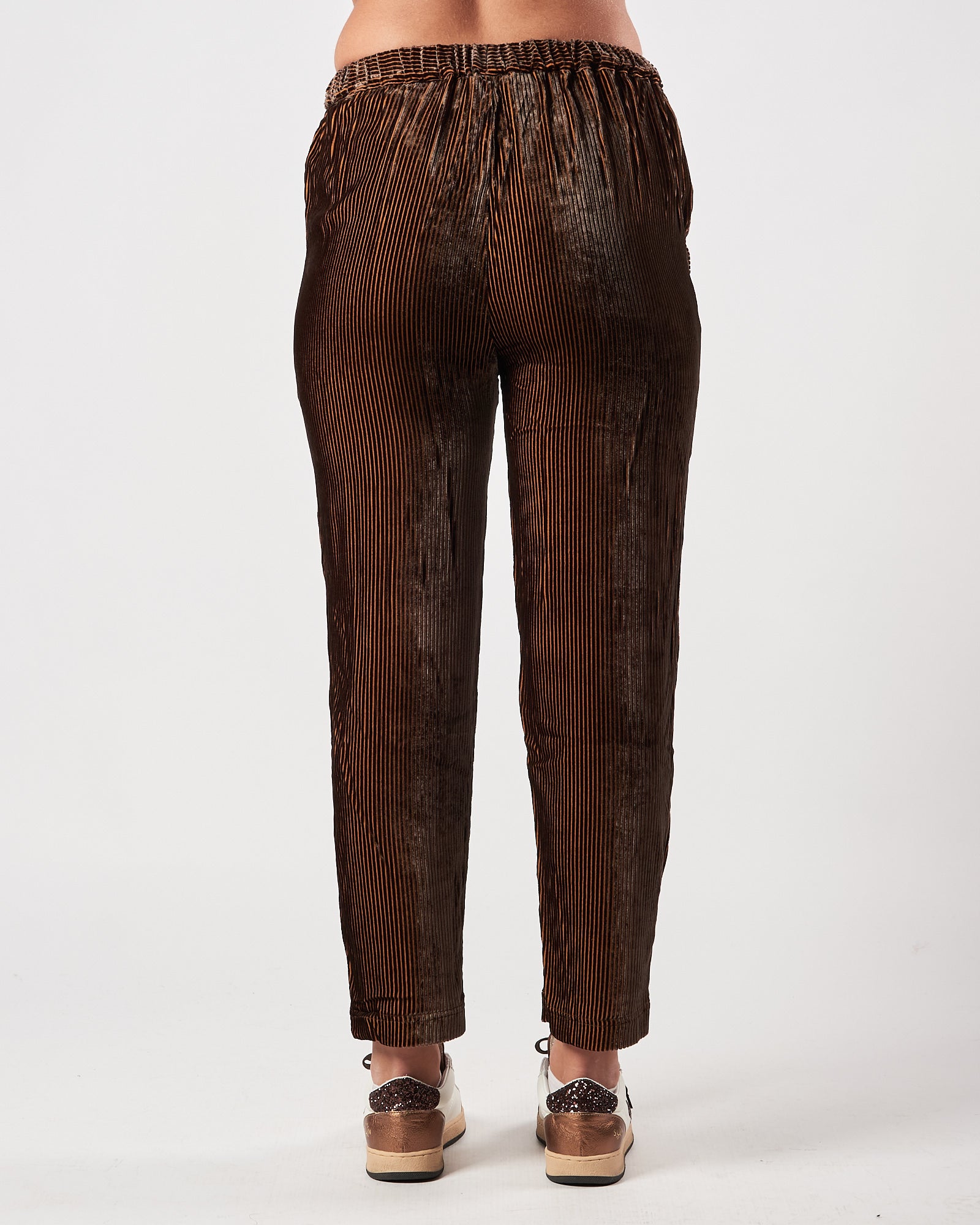 Pantalone Mes Demoiselles in velluto orange black