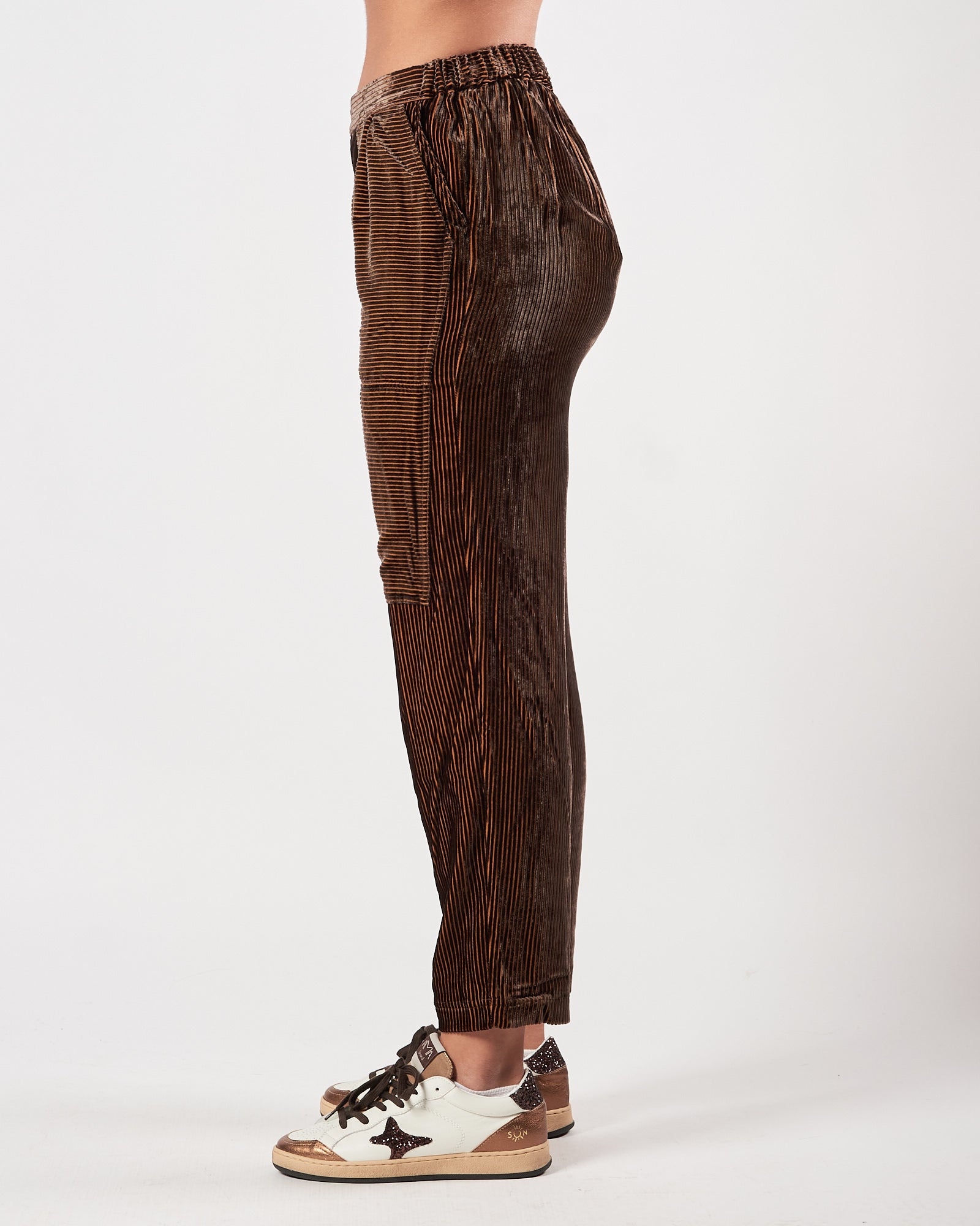 Pantalone Mes Demoiselles in velluto orange black