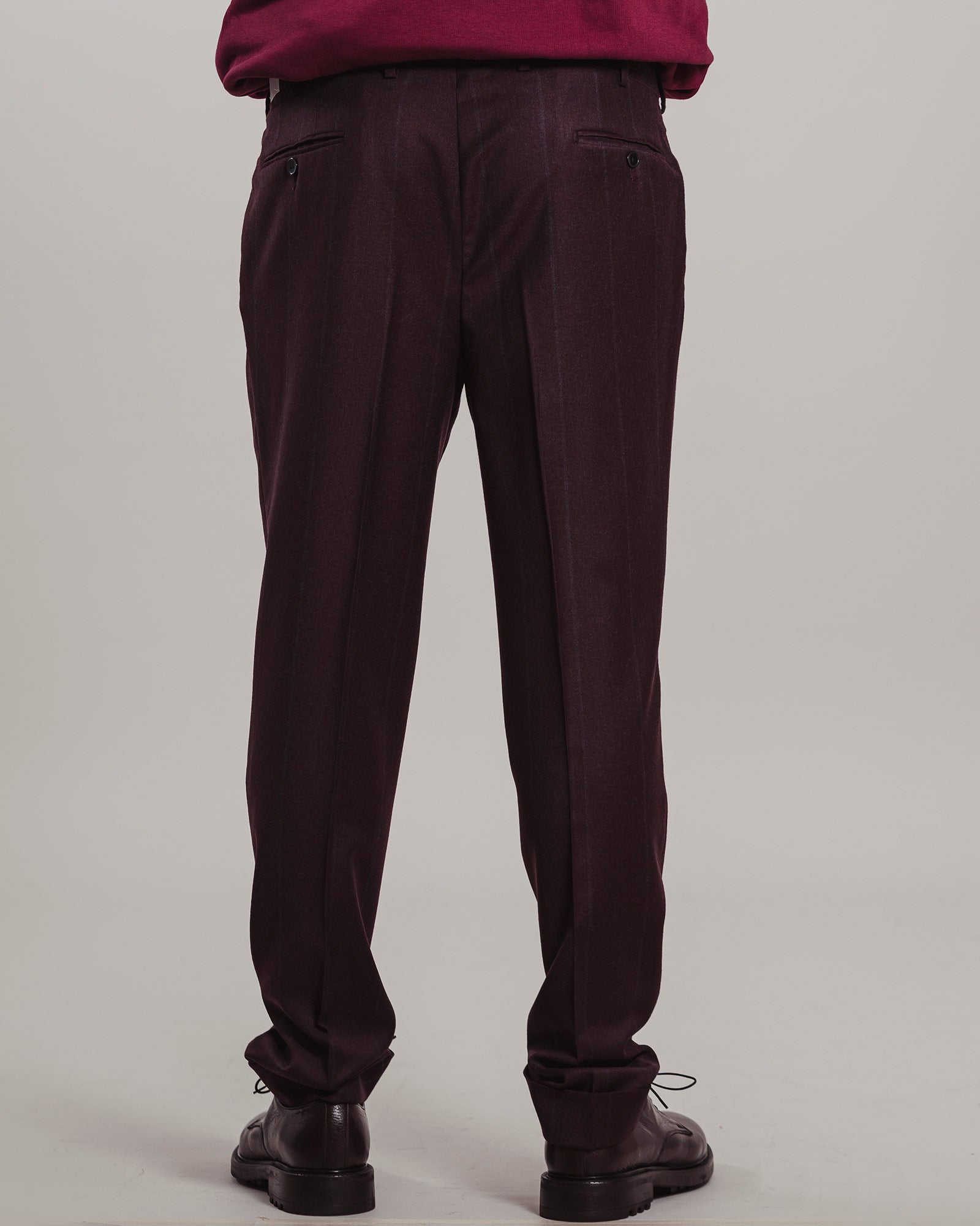 Pantalone Luigi Bianchi doppia pence bordeaux