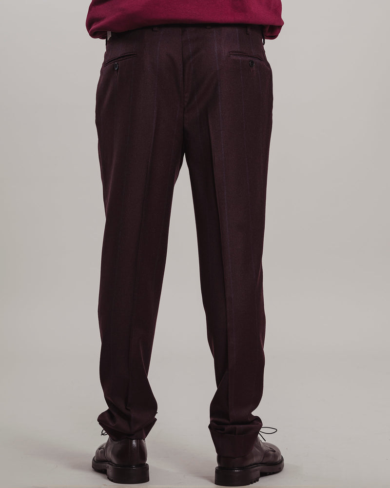 Pantalone Luigi Bianchi doppia pence bordeaux