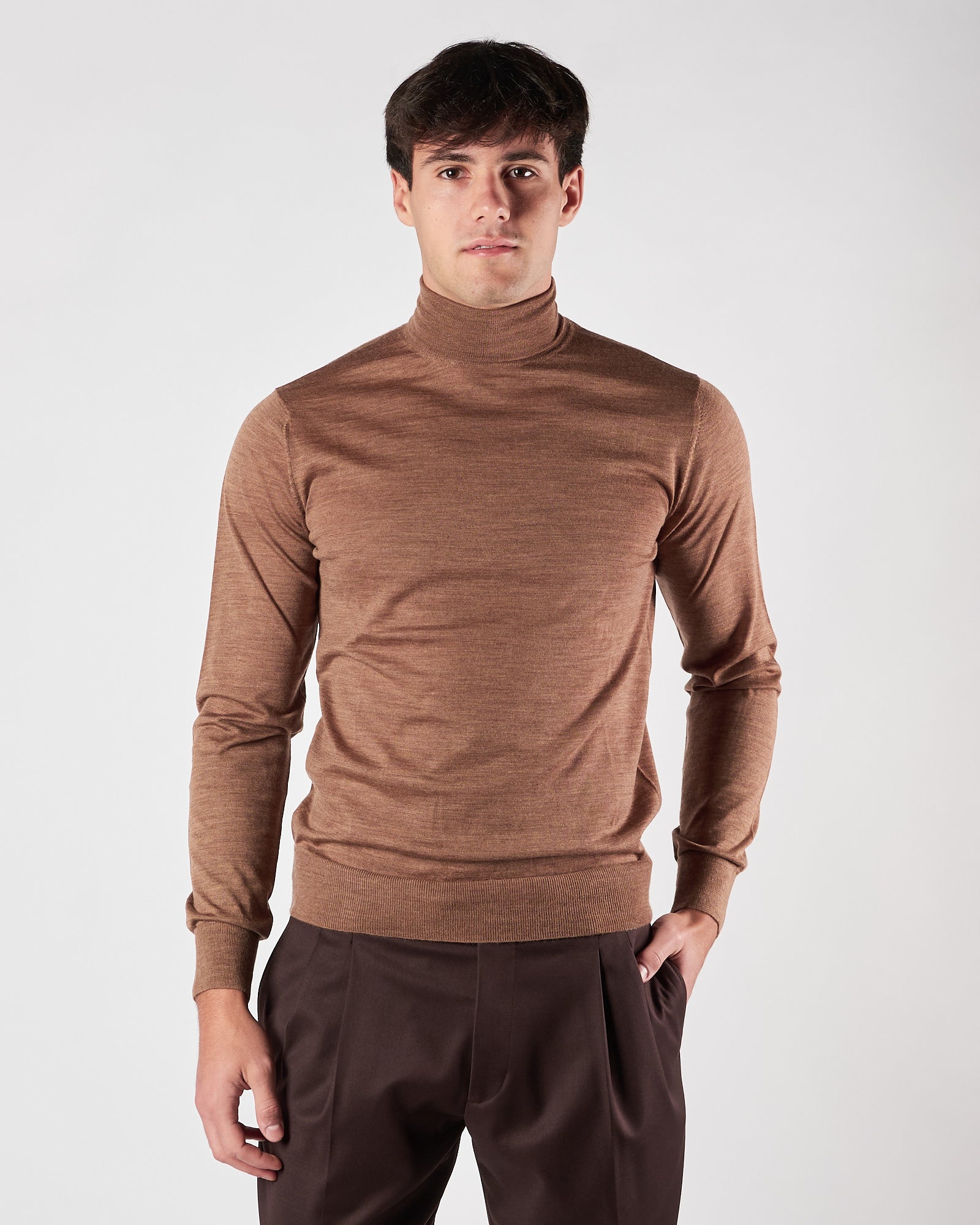 Maglia Lbm1911 dolcevita cammello