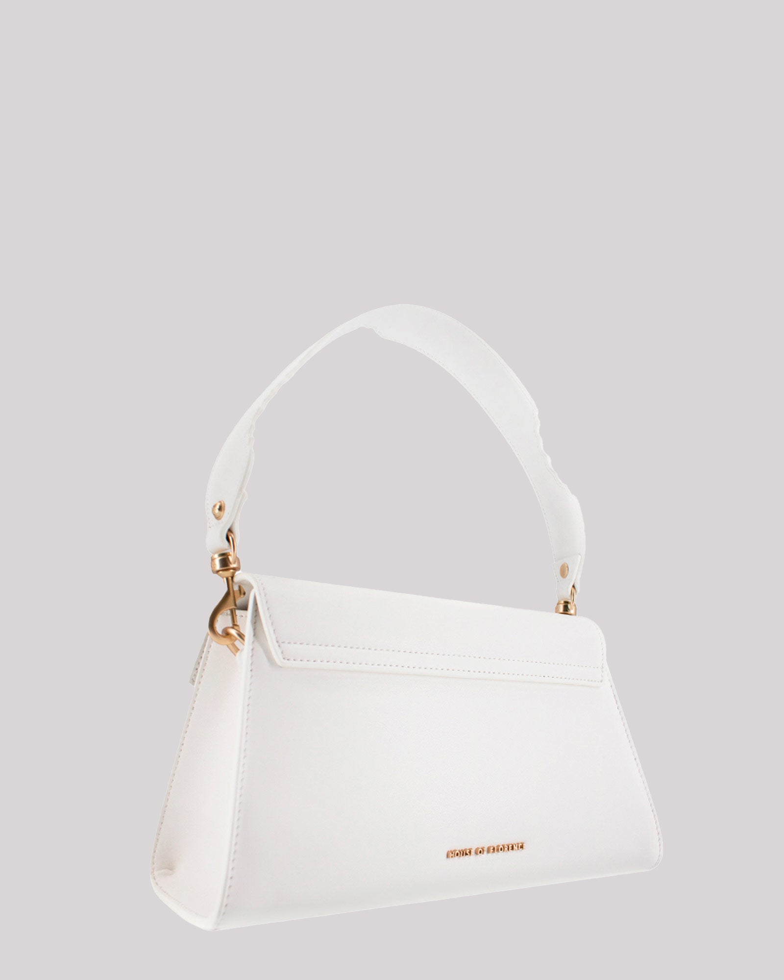 Borsa House of Florence bianca VENUS Bite Flap Bag