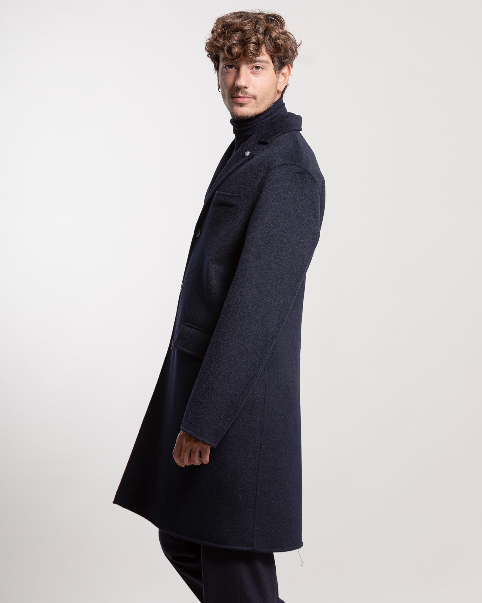 Cappotto Officina36 un petto blu