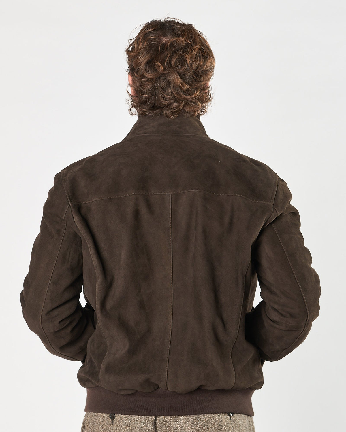 Giacchetto D'Amico in suede marrone