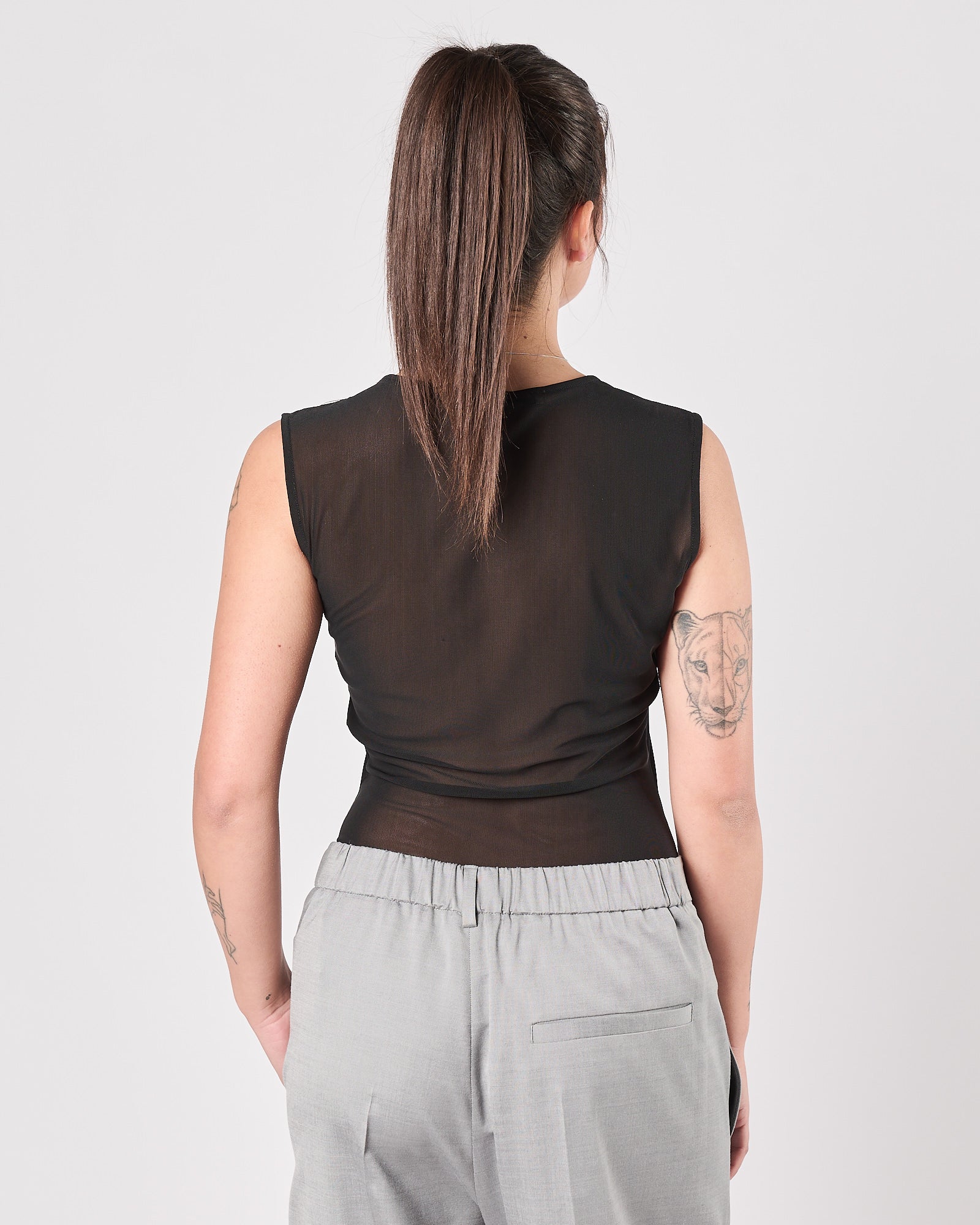Body Silcence in tulle nero