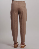 Pantalone Tela con elastico in vita beige