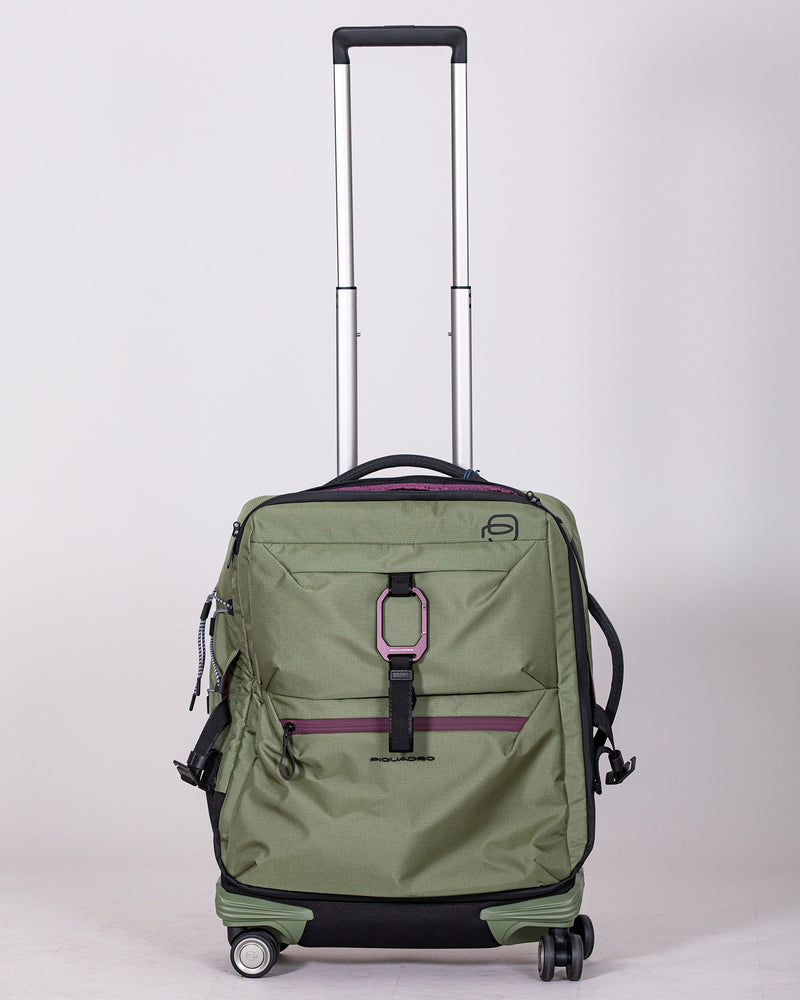 Trolley slim quattro ruote verde