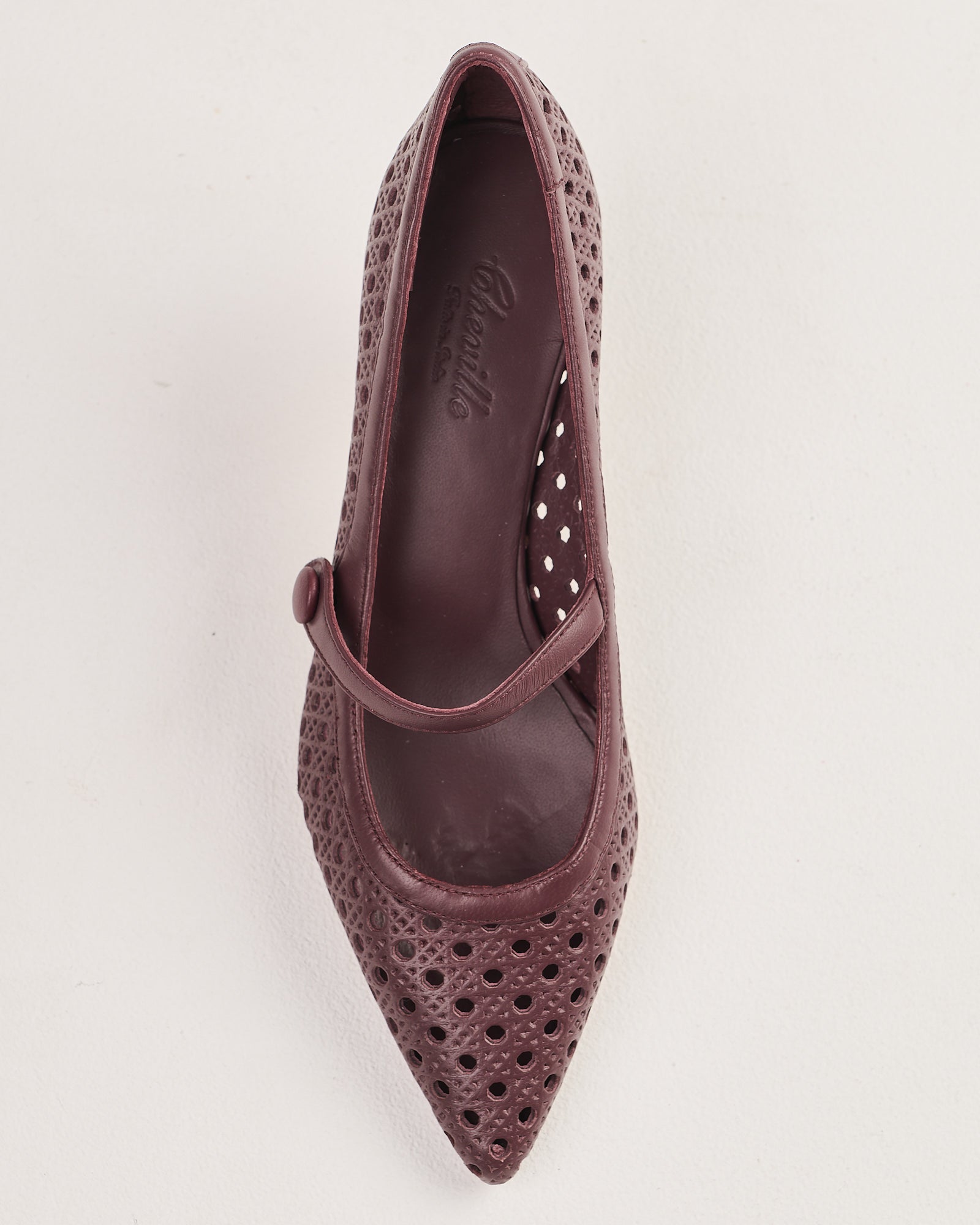 Scarpa Cheville con tacco vinaccia