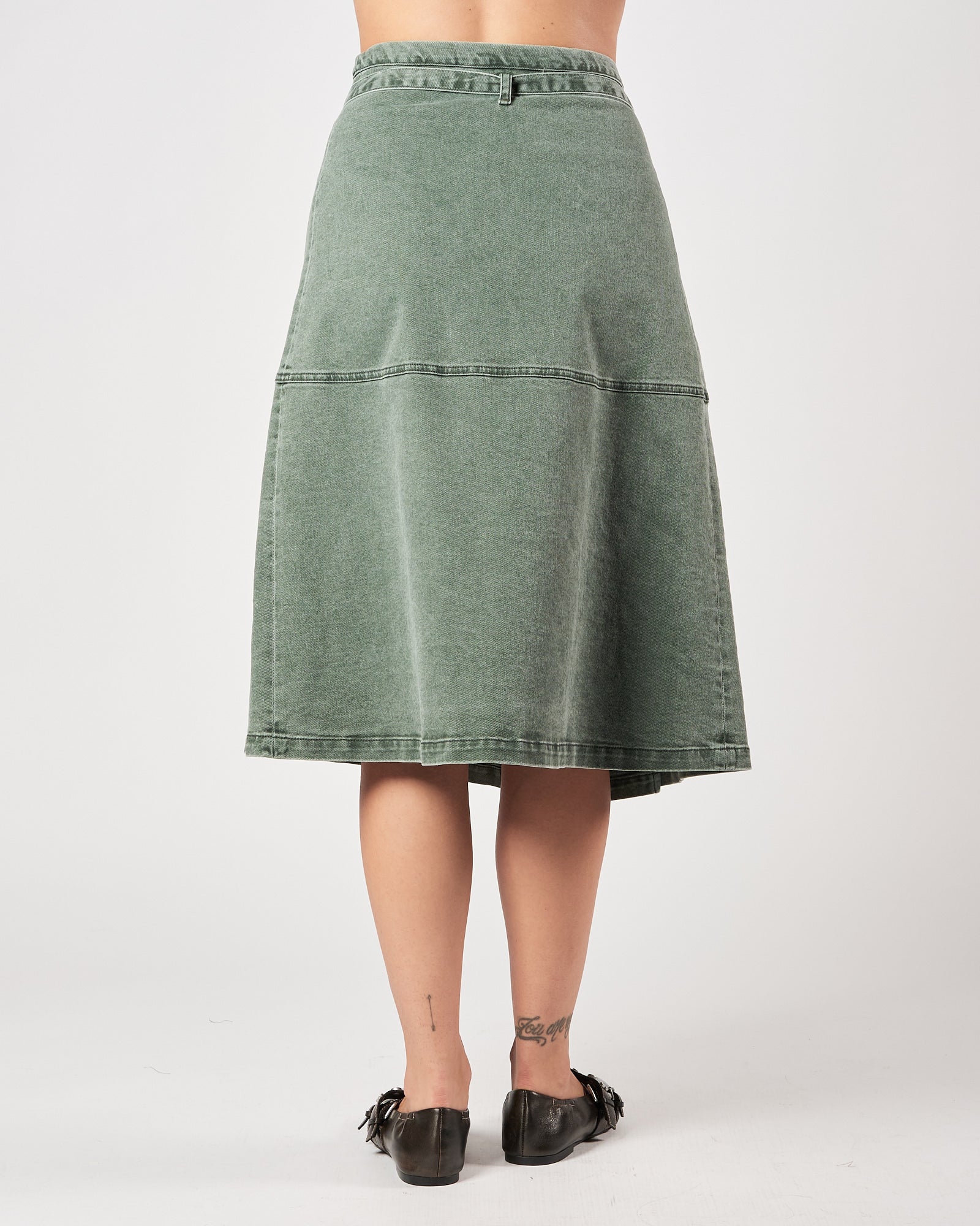 Gonna Tela9 in denim salvia