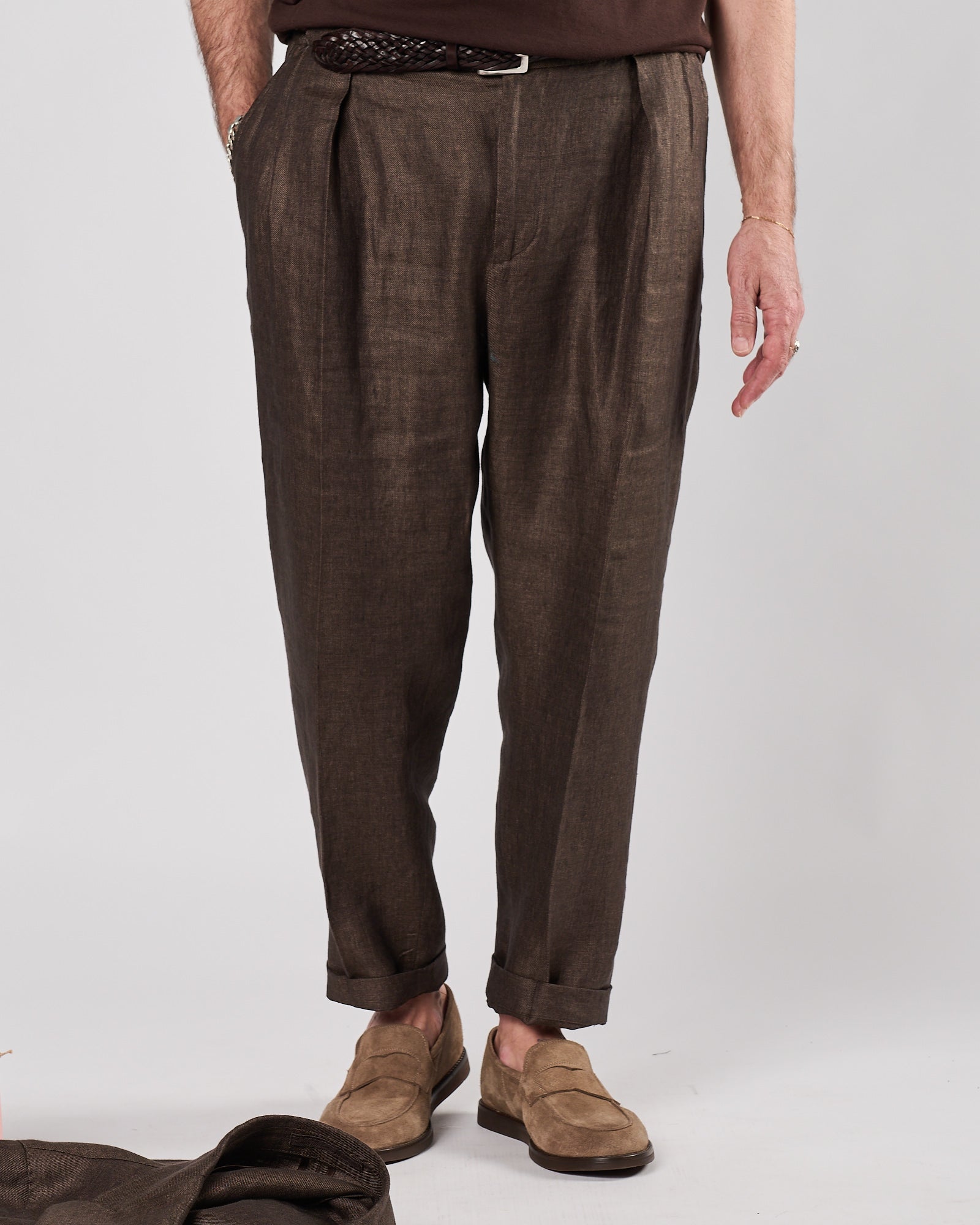 Pantalone Lbm1911 doppia pence cioccolato