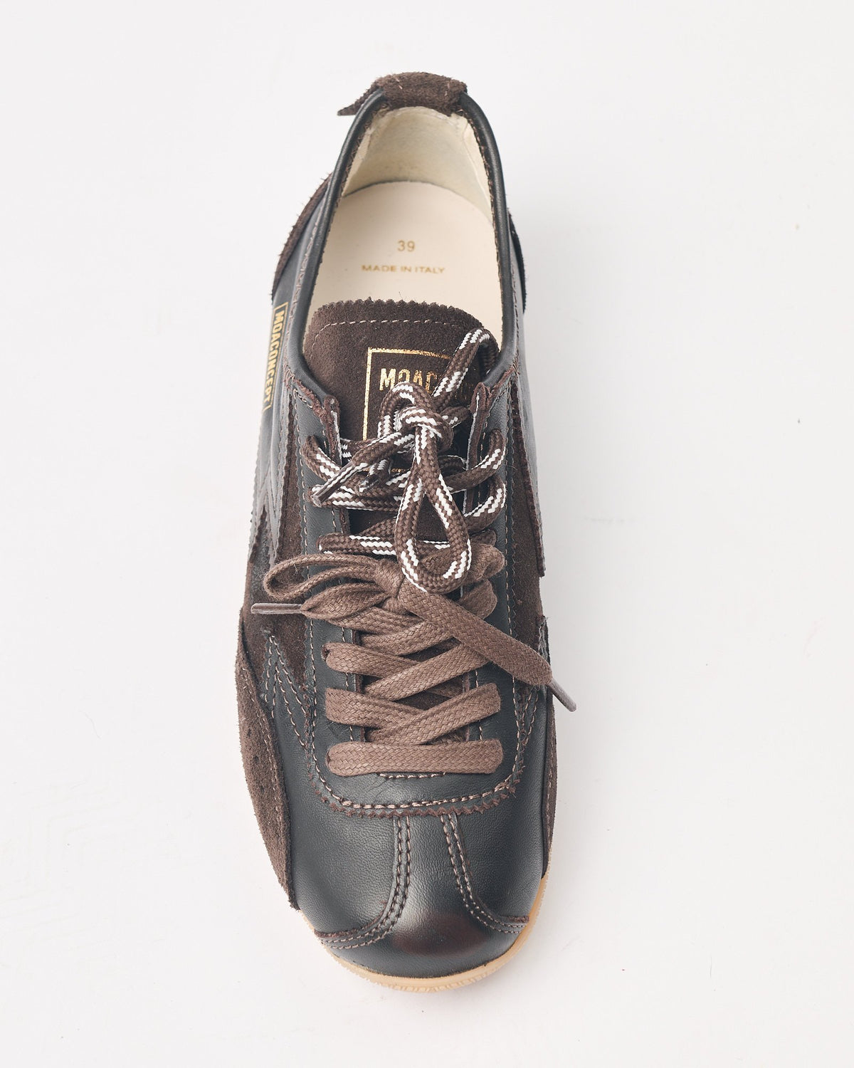 Sneaker Moaconcept camouflage in canvas e ecopelle moro