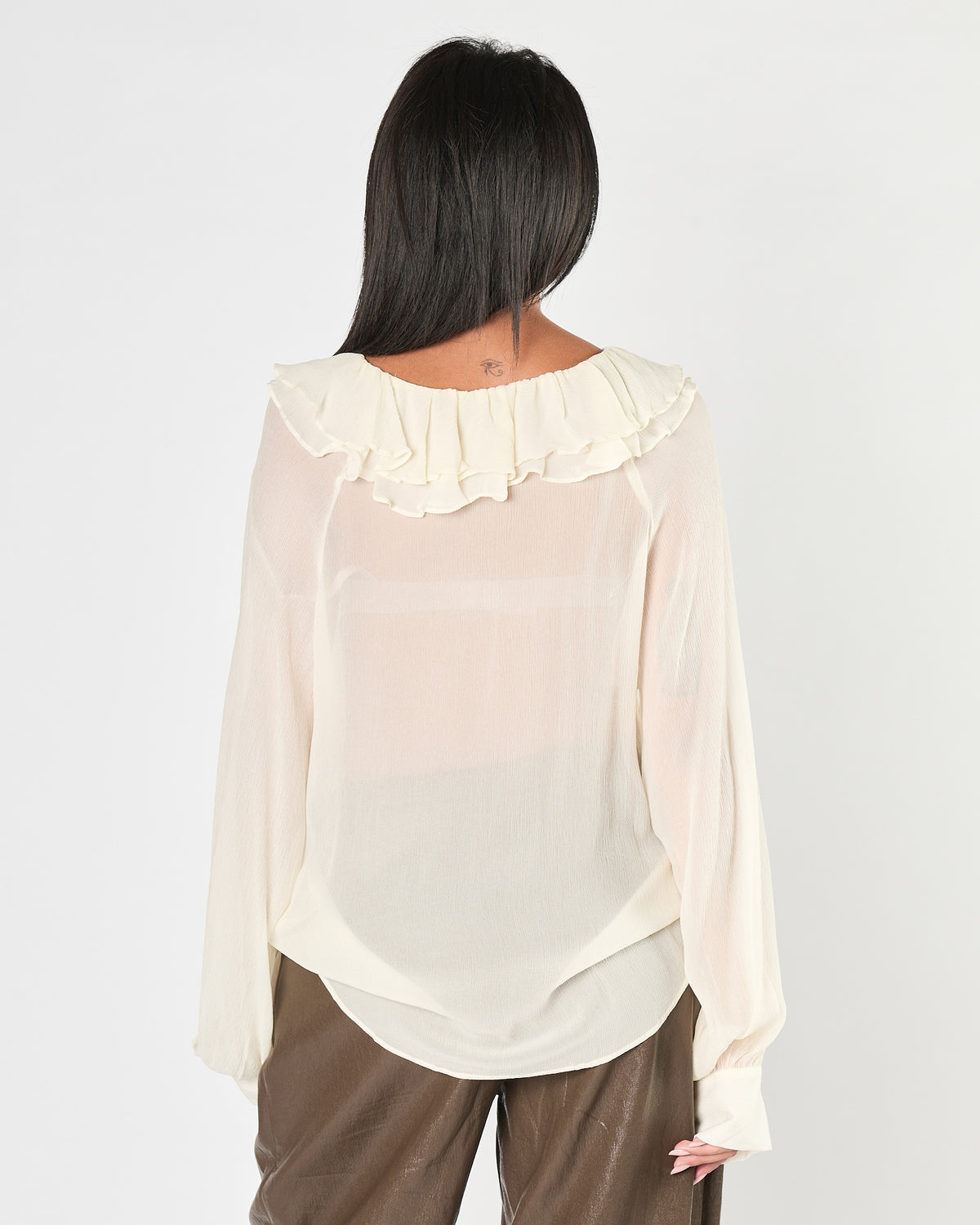 Camicia Eleh con dettaglio crema