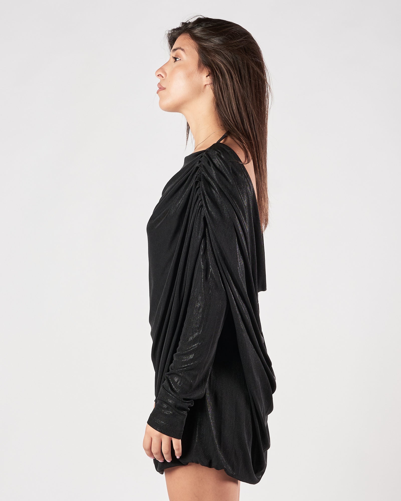 Abito Eleh corto lurex nero