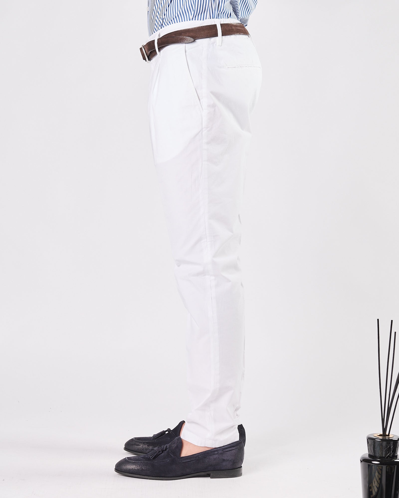 Pantalone A|STORE in cotone bianco