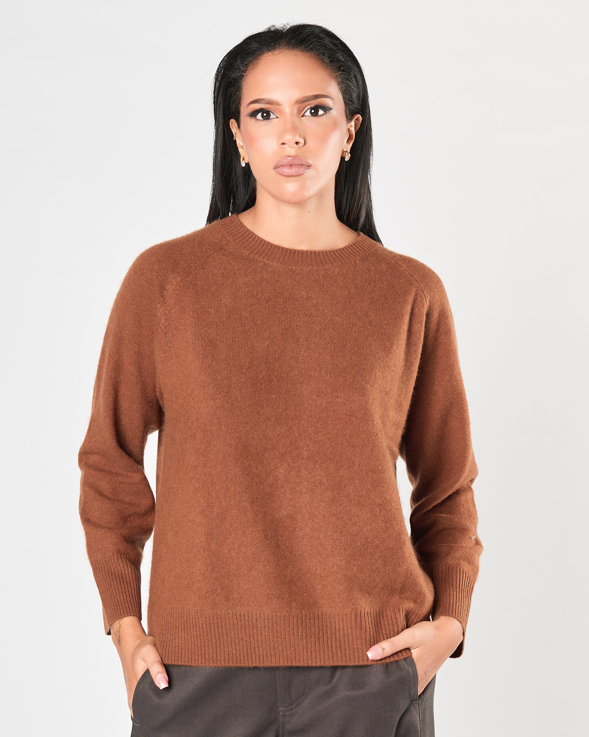 Maglia Since're Paris in lana e cashmere cognac