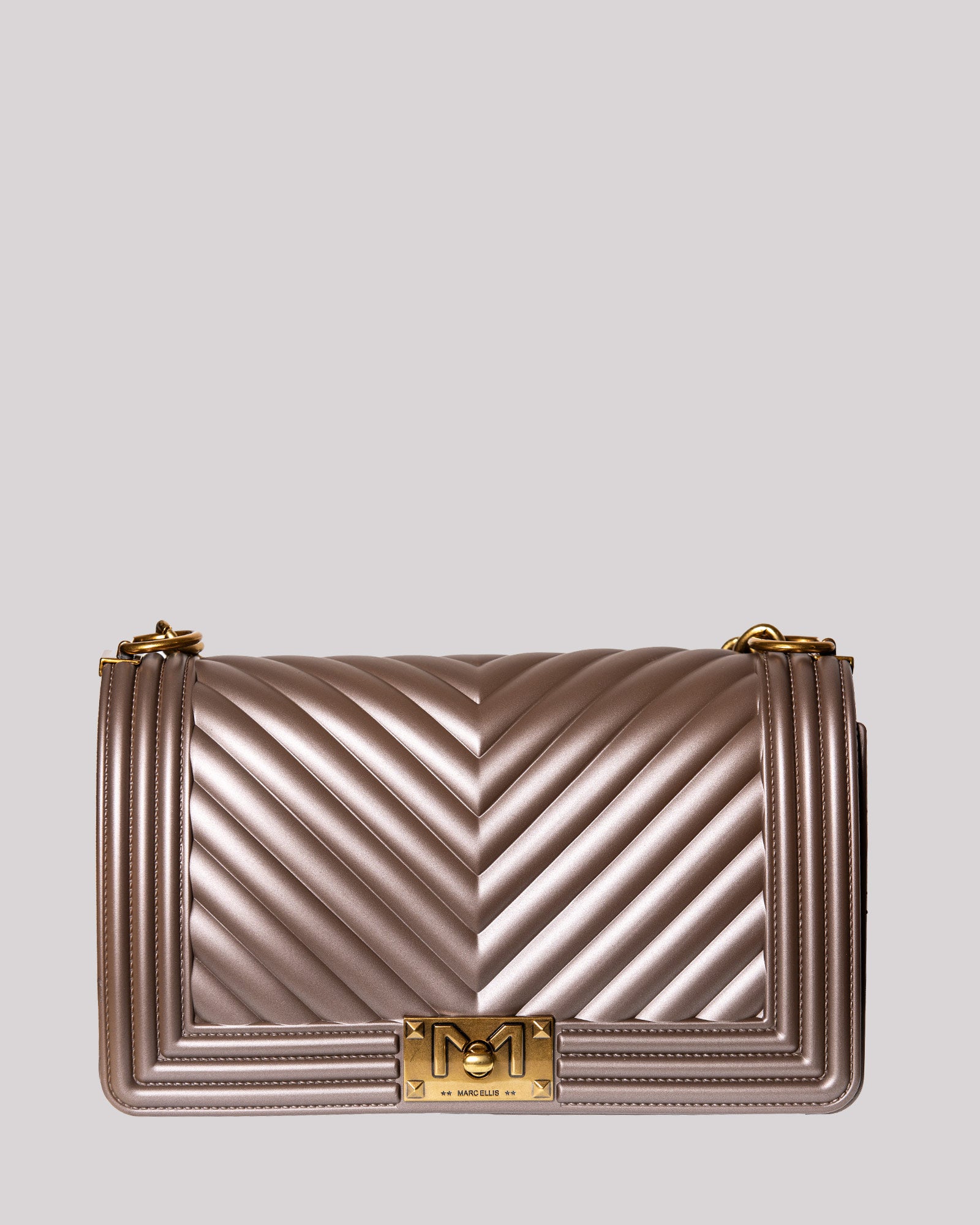 Borsa Marc Ellis flat bronzo