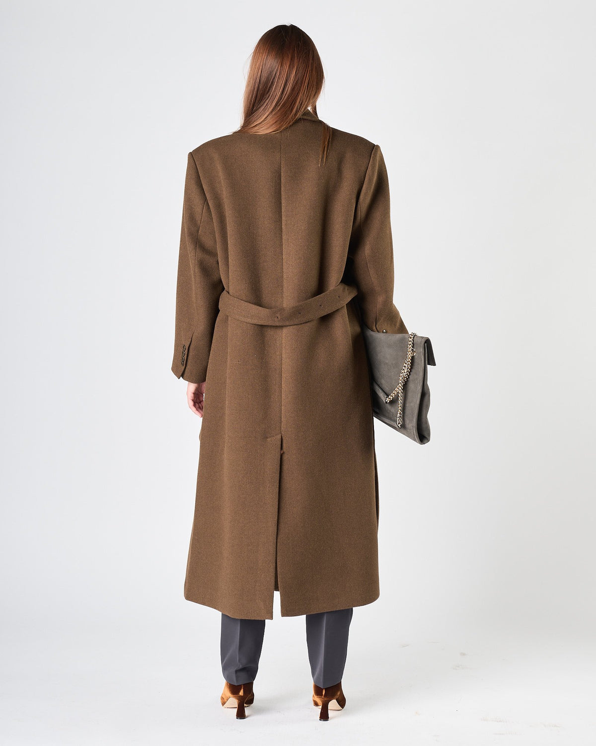 Cappotto Eleh morbido verde militare