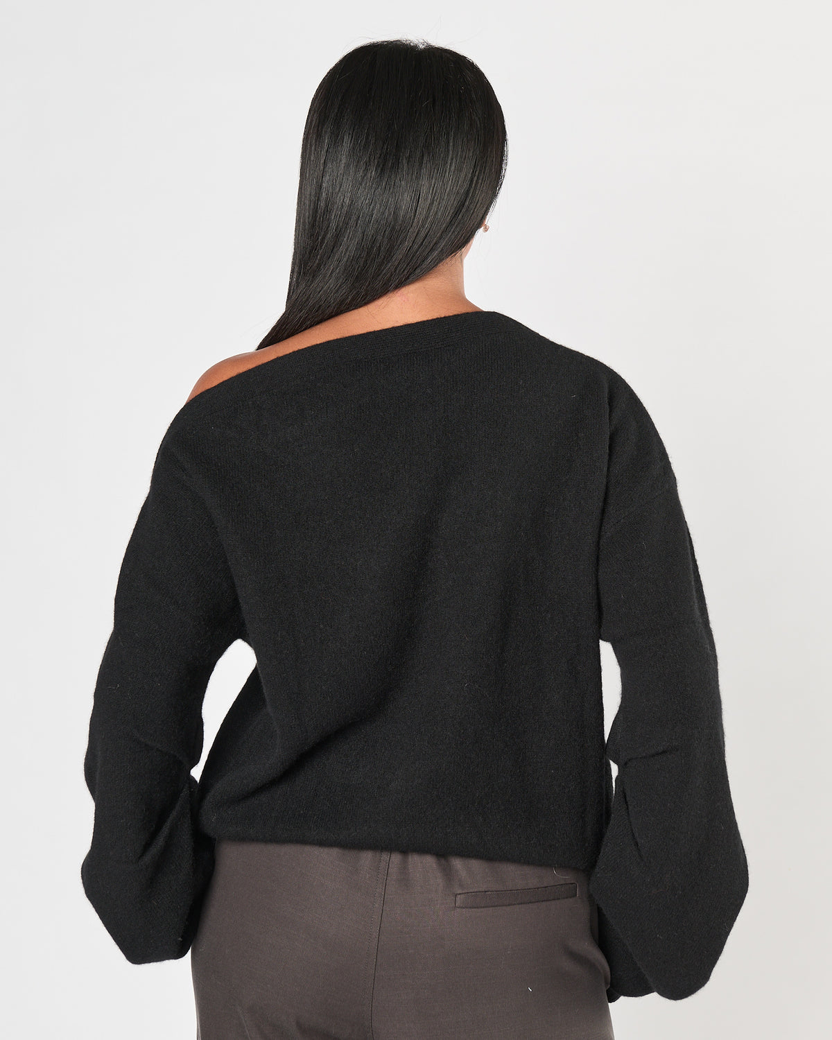 Maglia Mes Demoiselles asimmetrica nera
