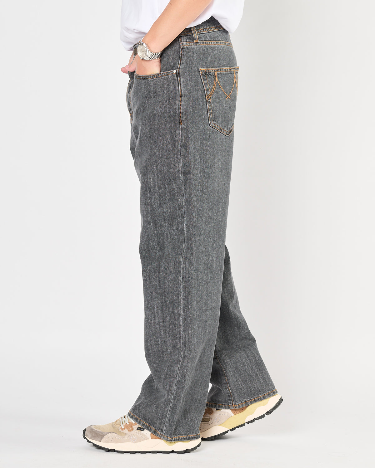 Jeans Telacruda baggy grigio lavato