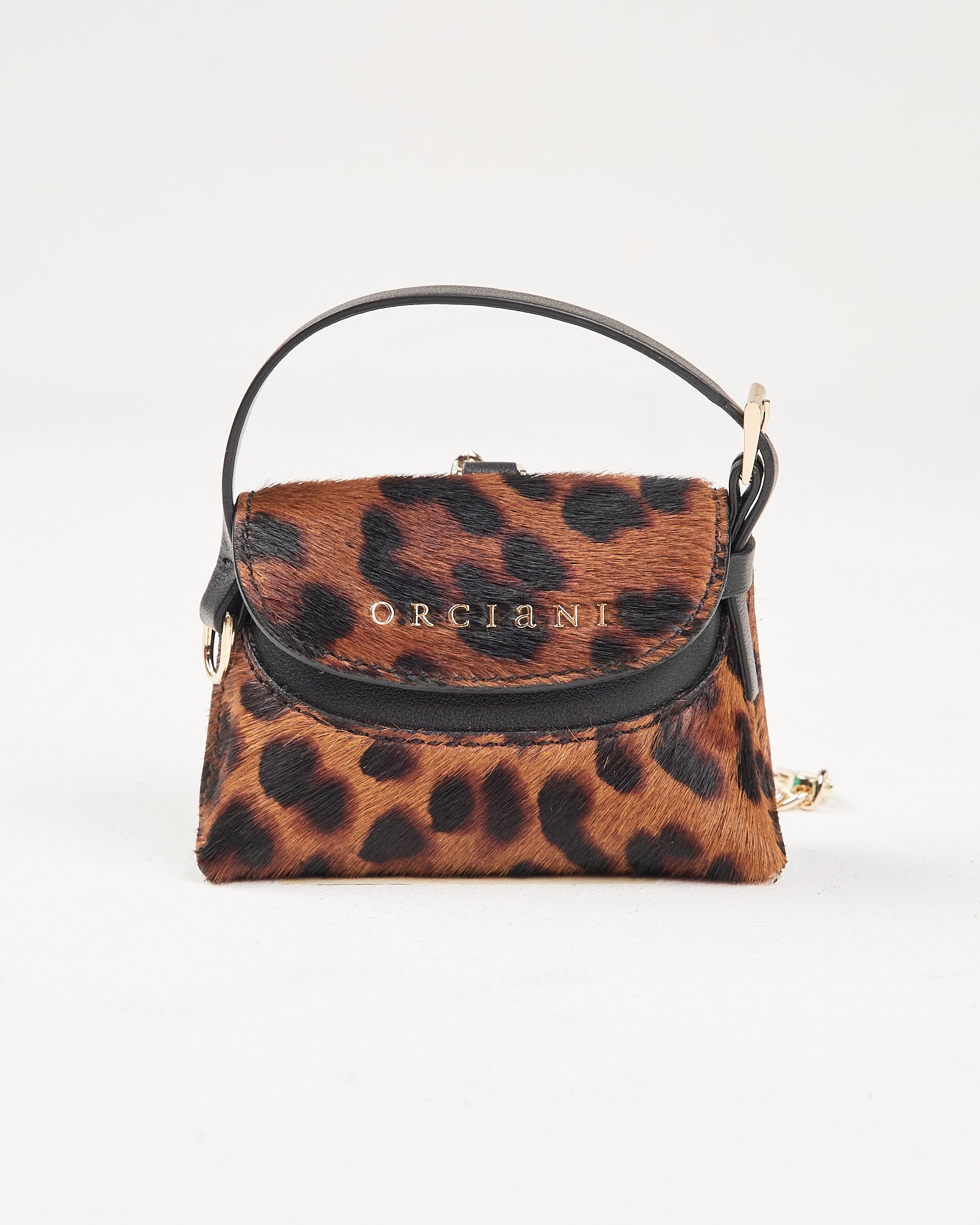 Borsello Orciani mini in cavallino leopard