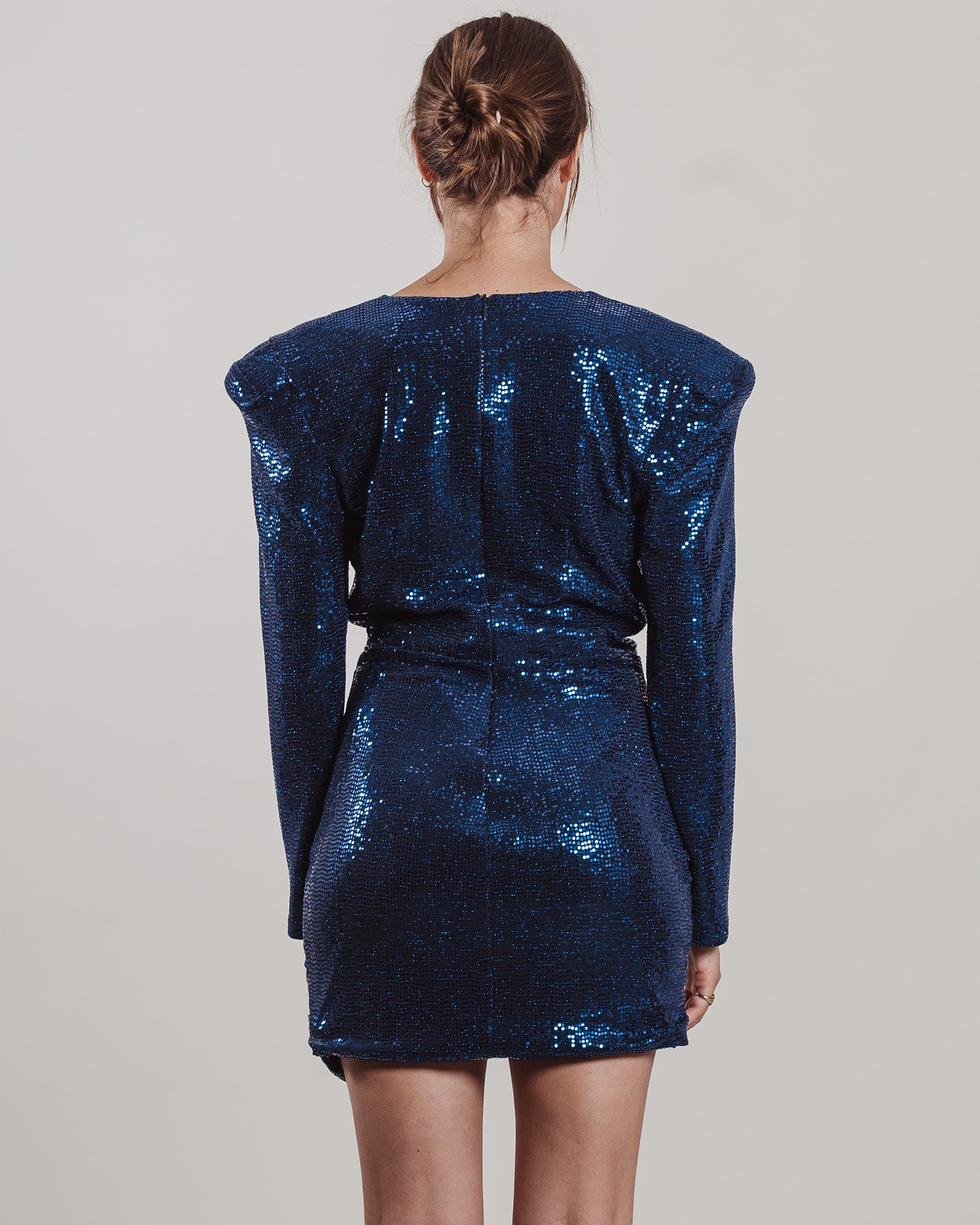 Abito Actualee corto blu con paillettes