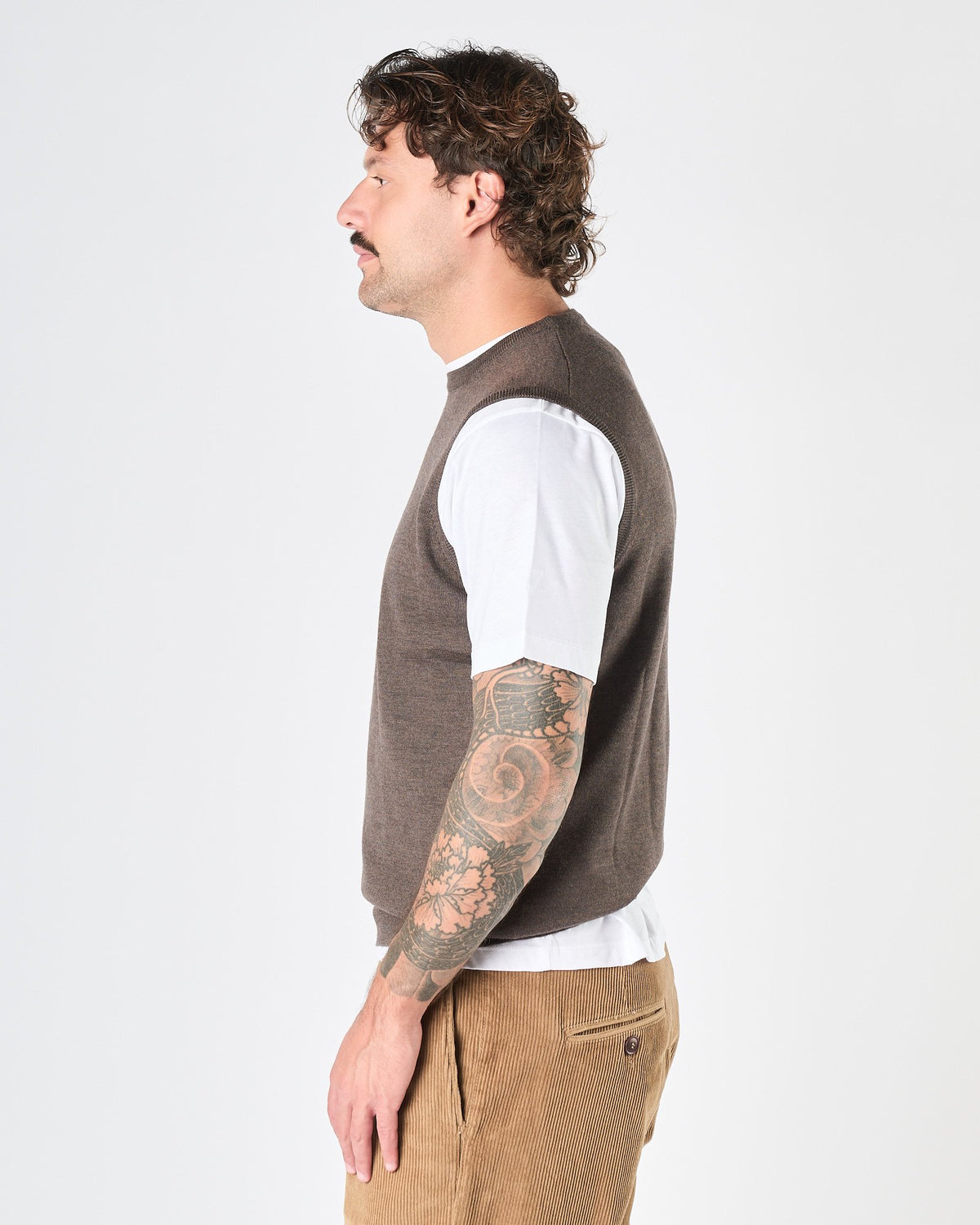 Gilet A|STORE in maglia moro