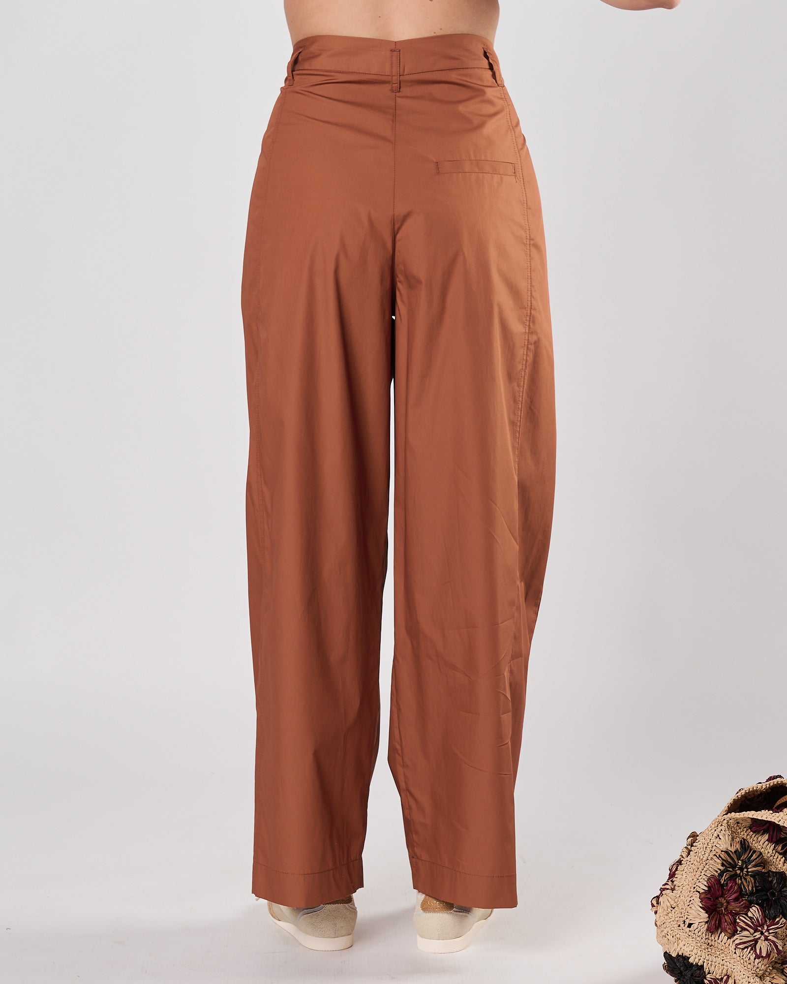 Pantalone Tela9 in popeline terra cotta