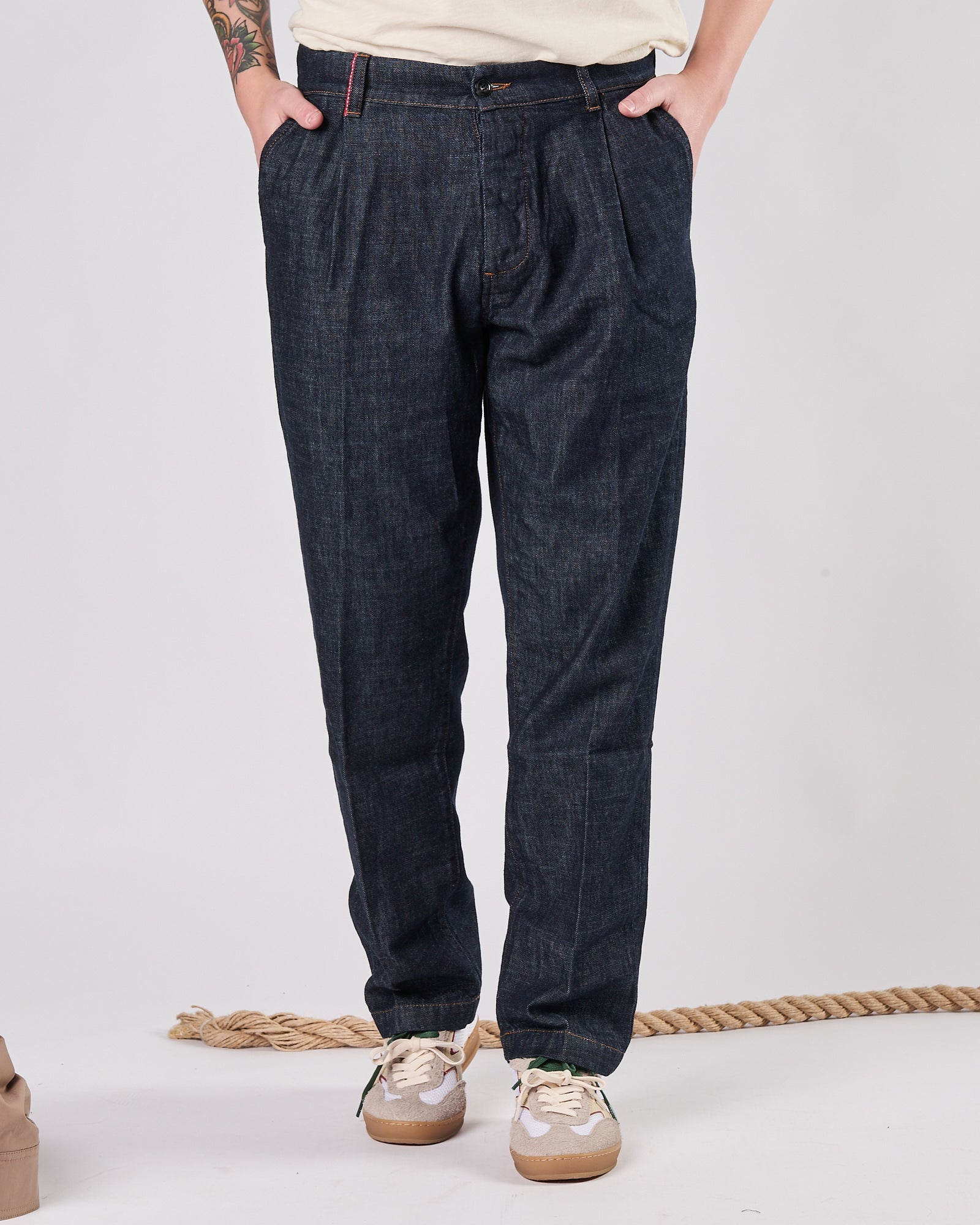 Jeans Officina36 con pence blu