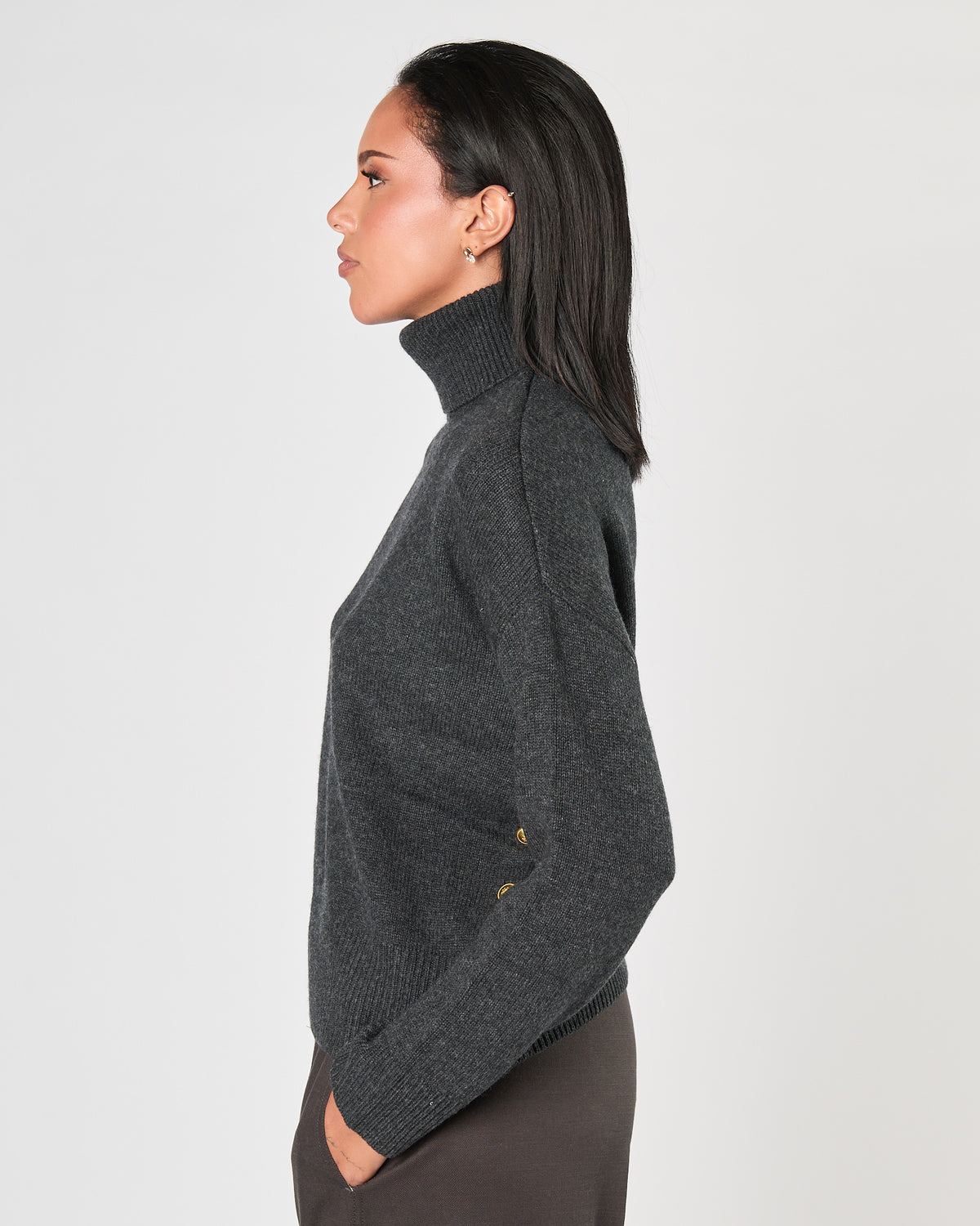 Maglia Majestic collo alto antracite