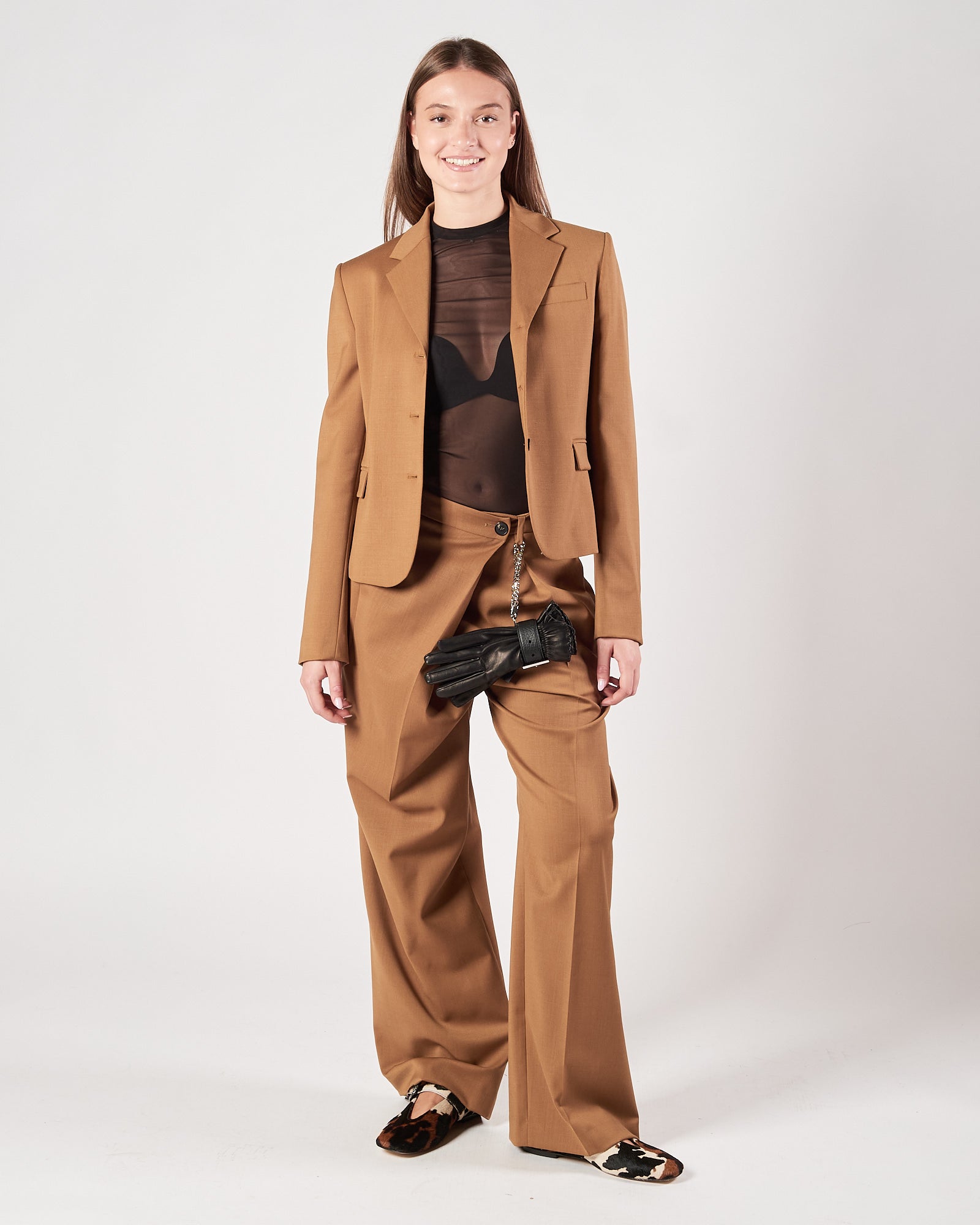 Pantalone Tela9 largo cammello