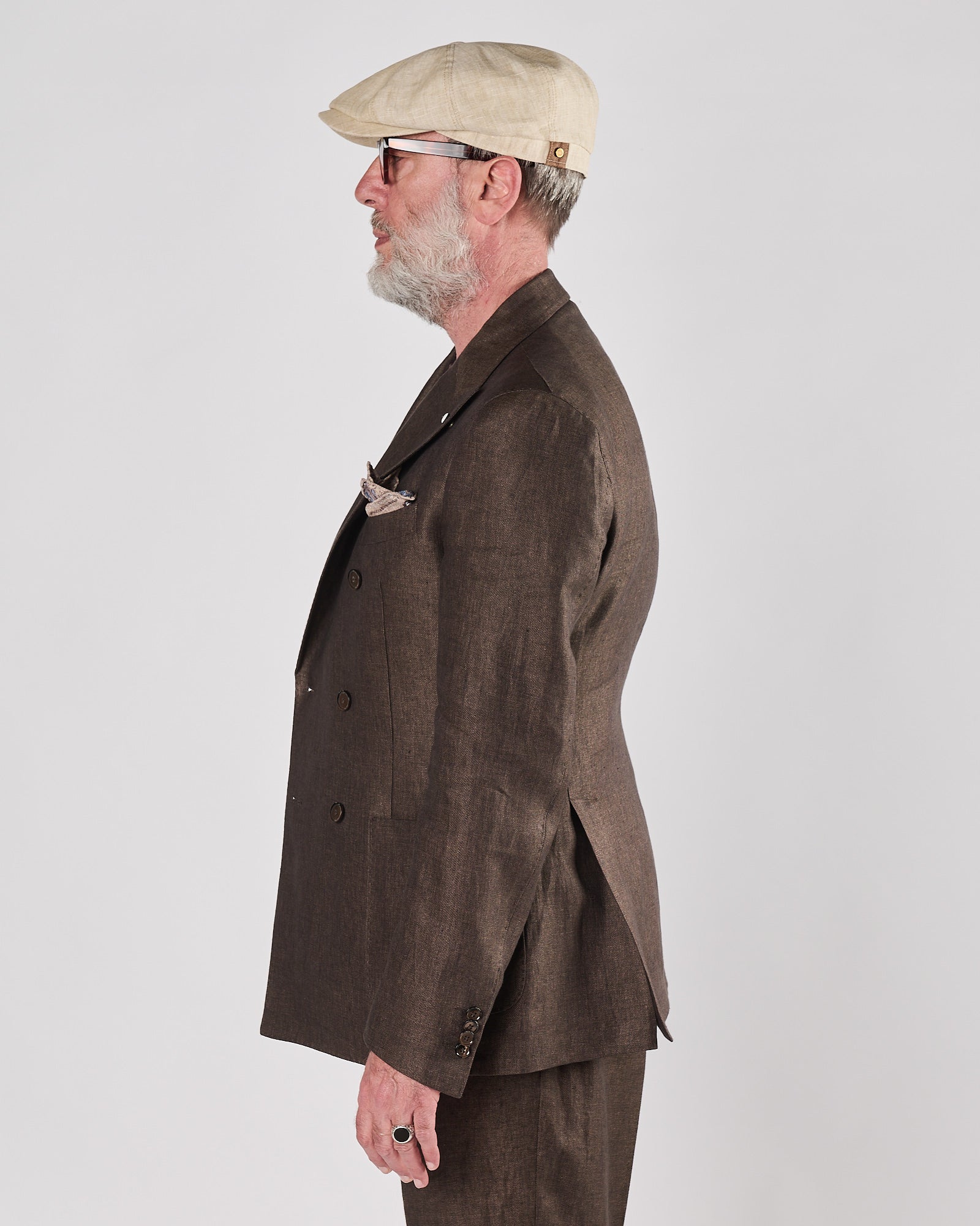 Giacca Lbm1911 doppio petto cioccolato