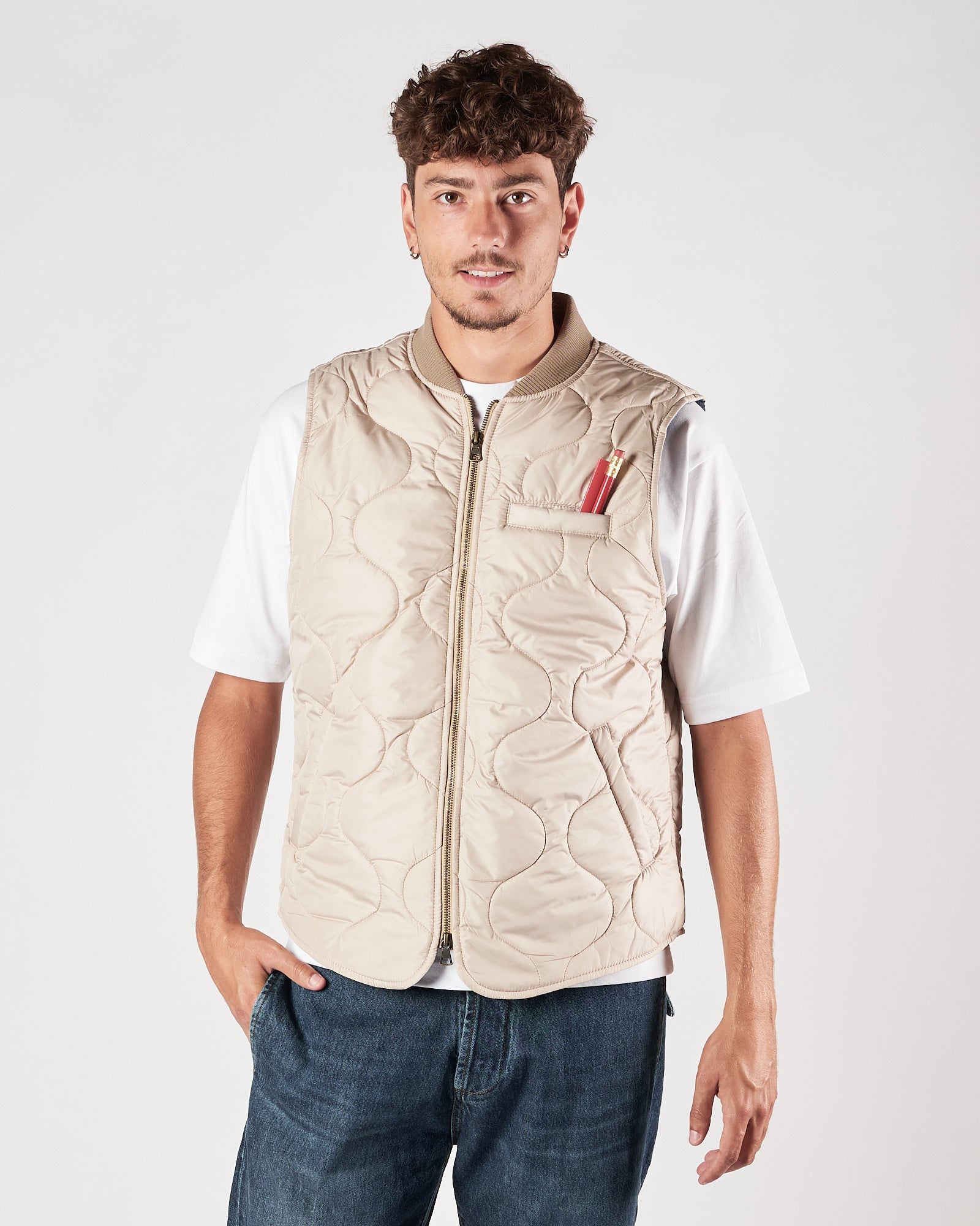 Gilet Bl'ker trapuntato beige