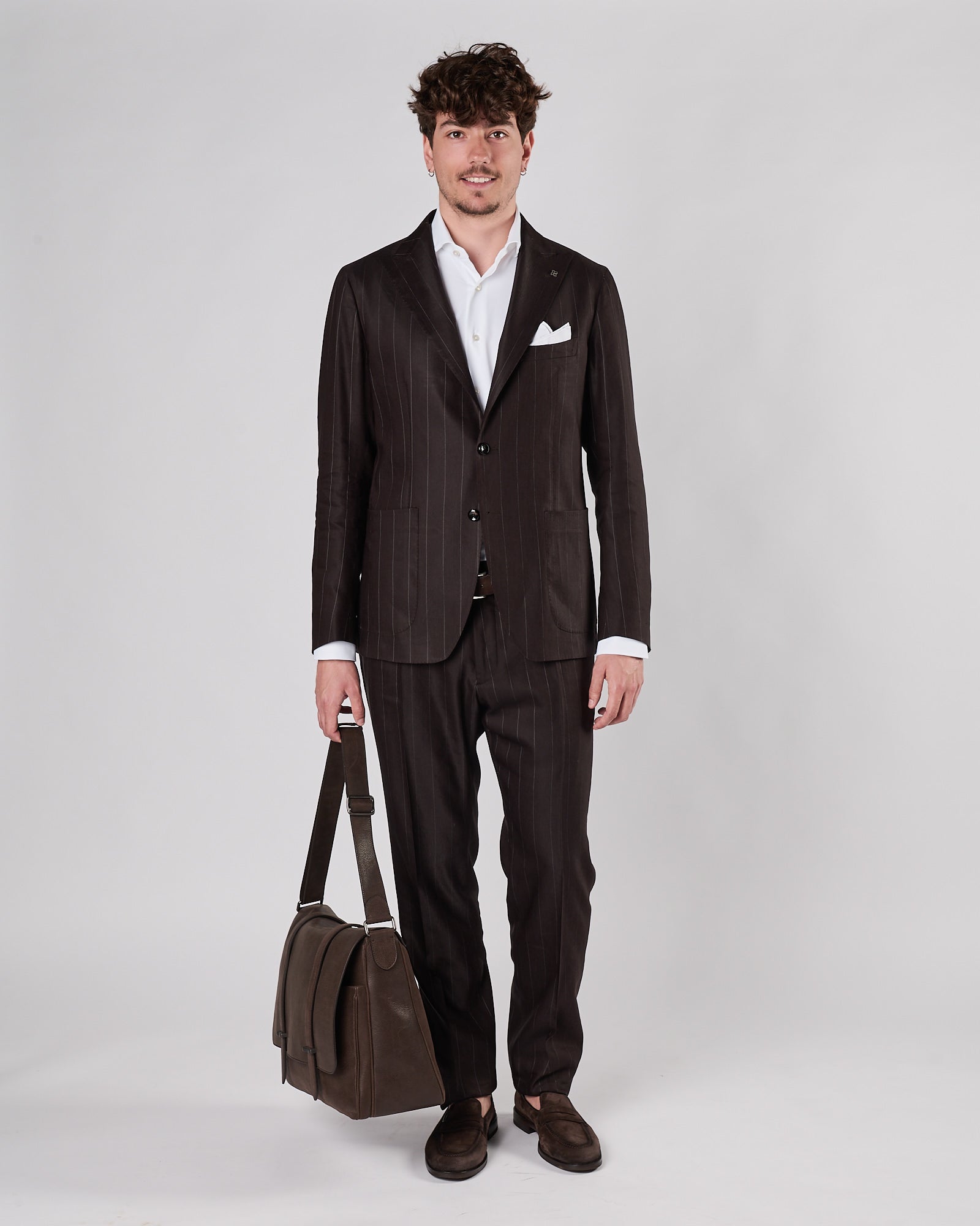 Abito Tagliatore gessato testa di moro