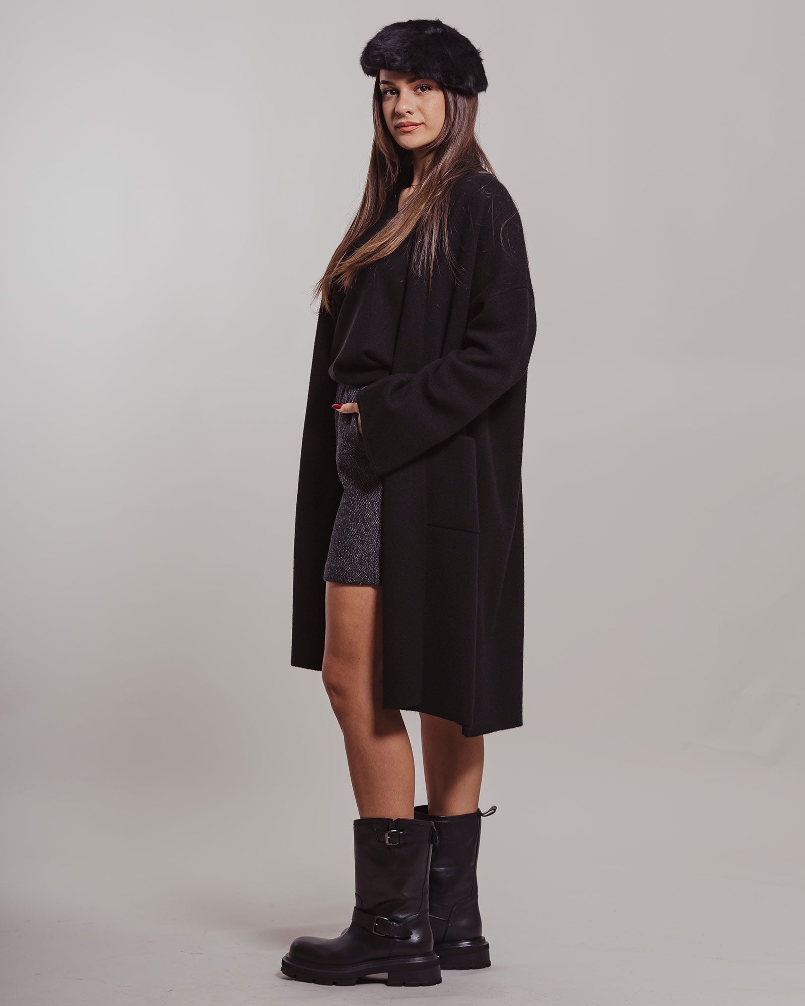 Cappotto A|STORE in maglia nero