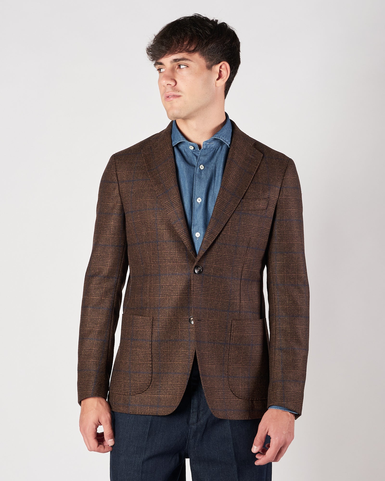 Giacca A|STORE un petto Principe di Galles testa moro