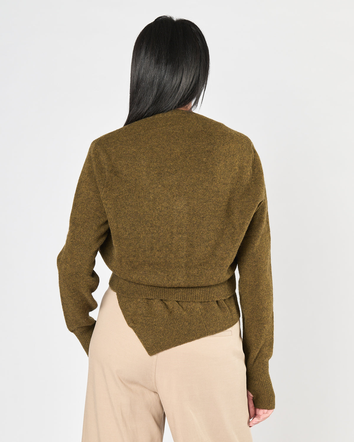 Cardigan Mes Demoiselles con bottoni khaki