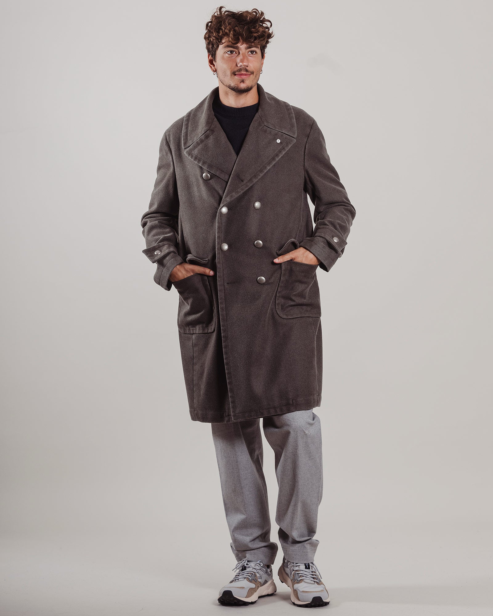 Cappotto Lbm1911 doppio petto verde