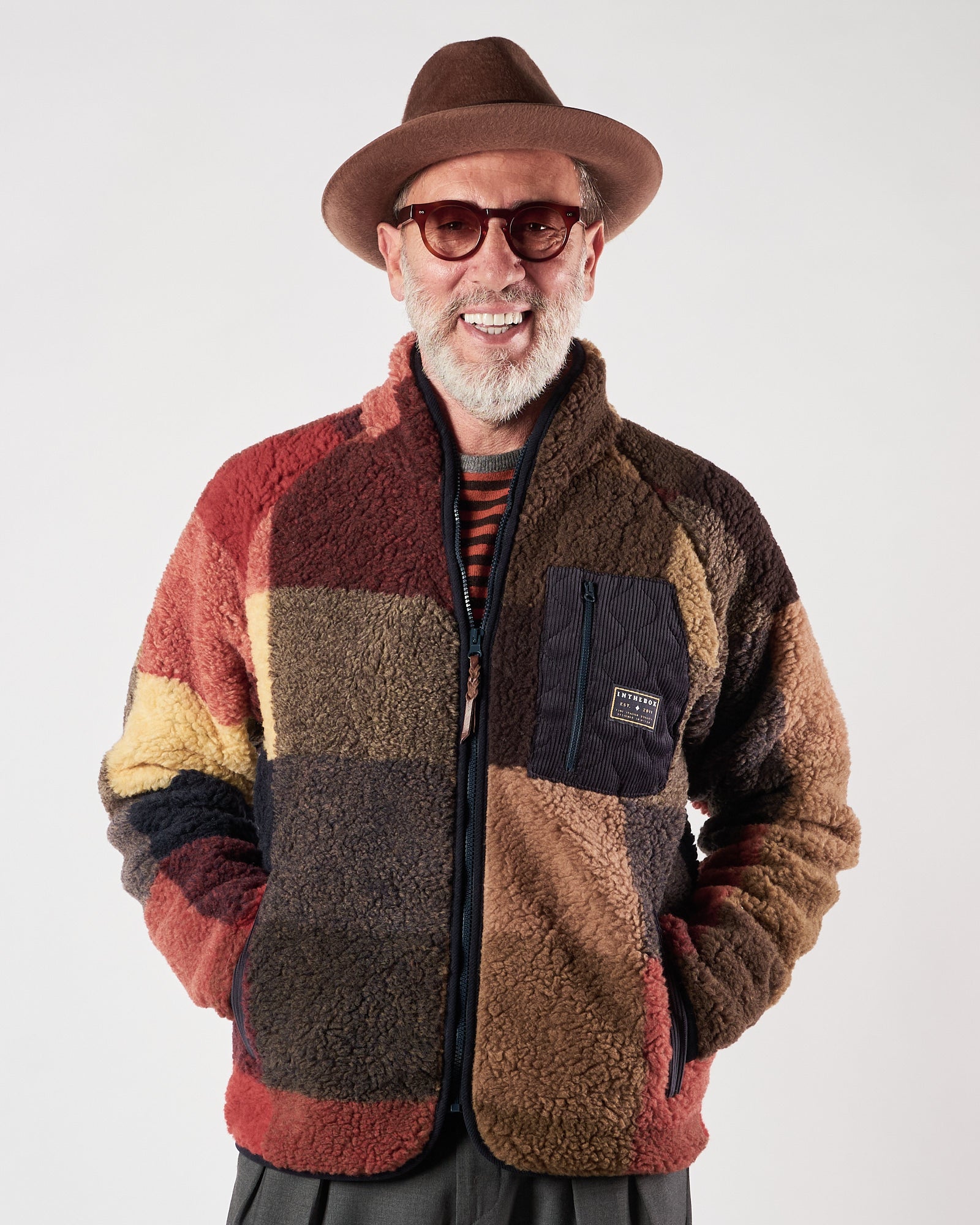 Felpa In The Box orsetto multicolor con zip