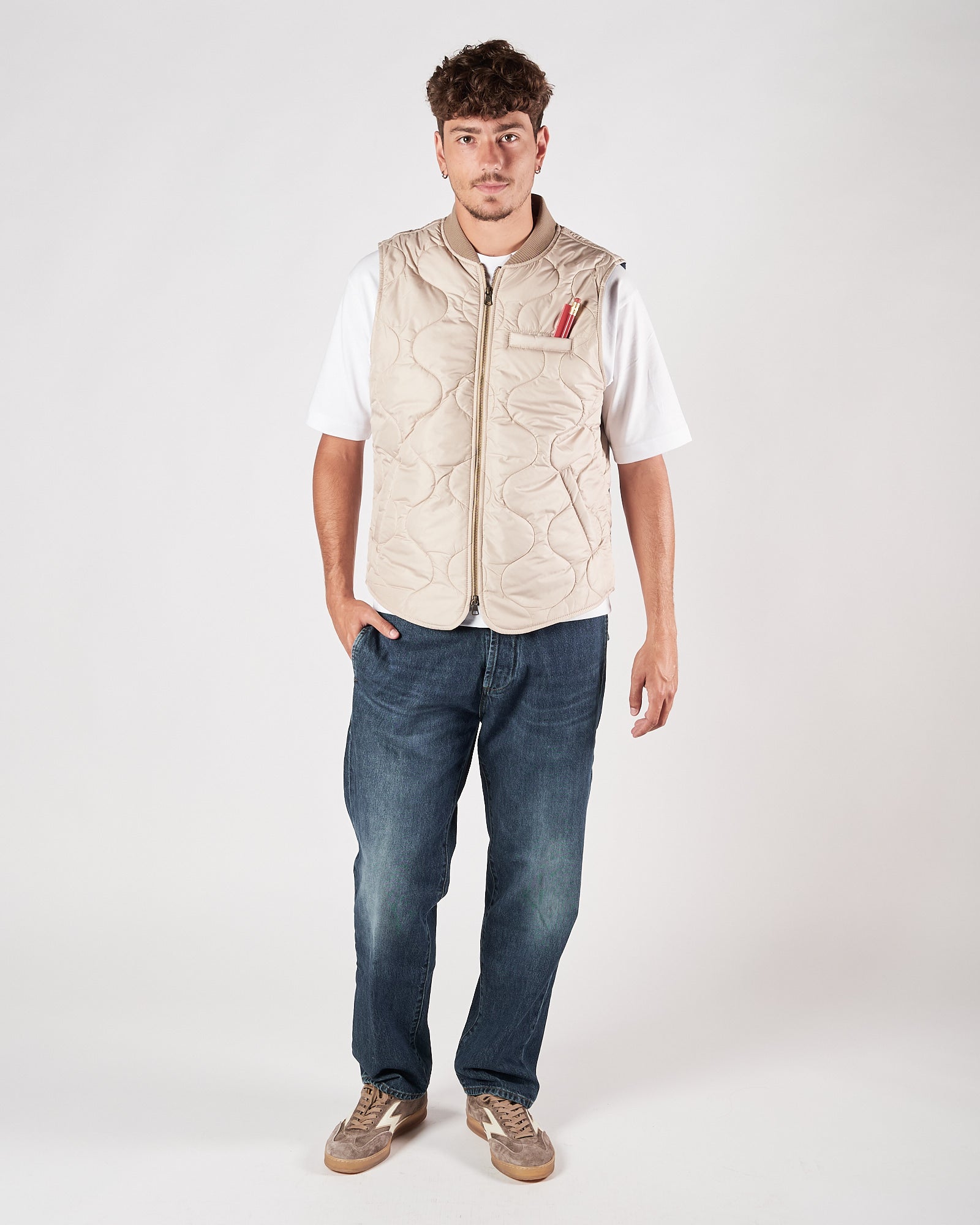 Gilet Bl'ker trapuntato beige