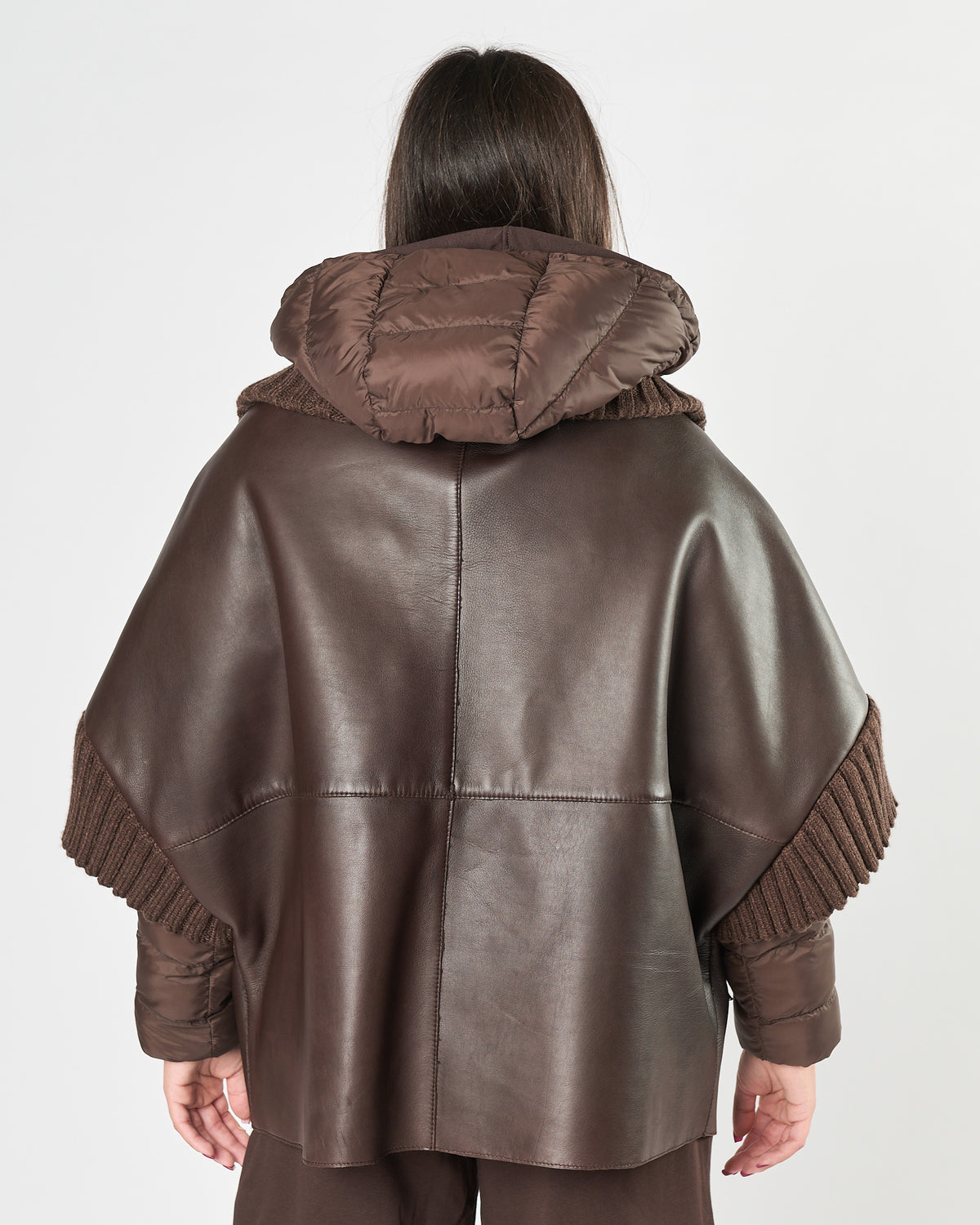 Giaccone A|STORE doppio in pelle moka