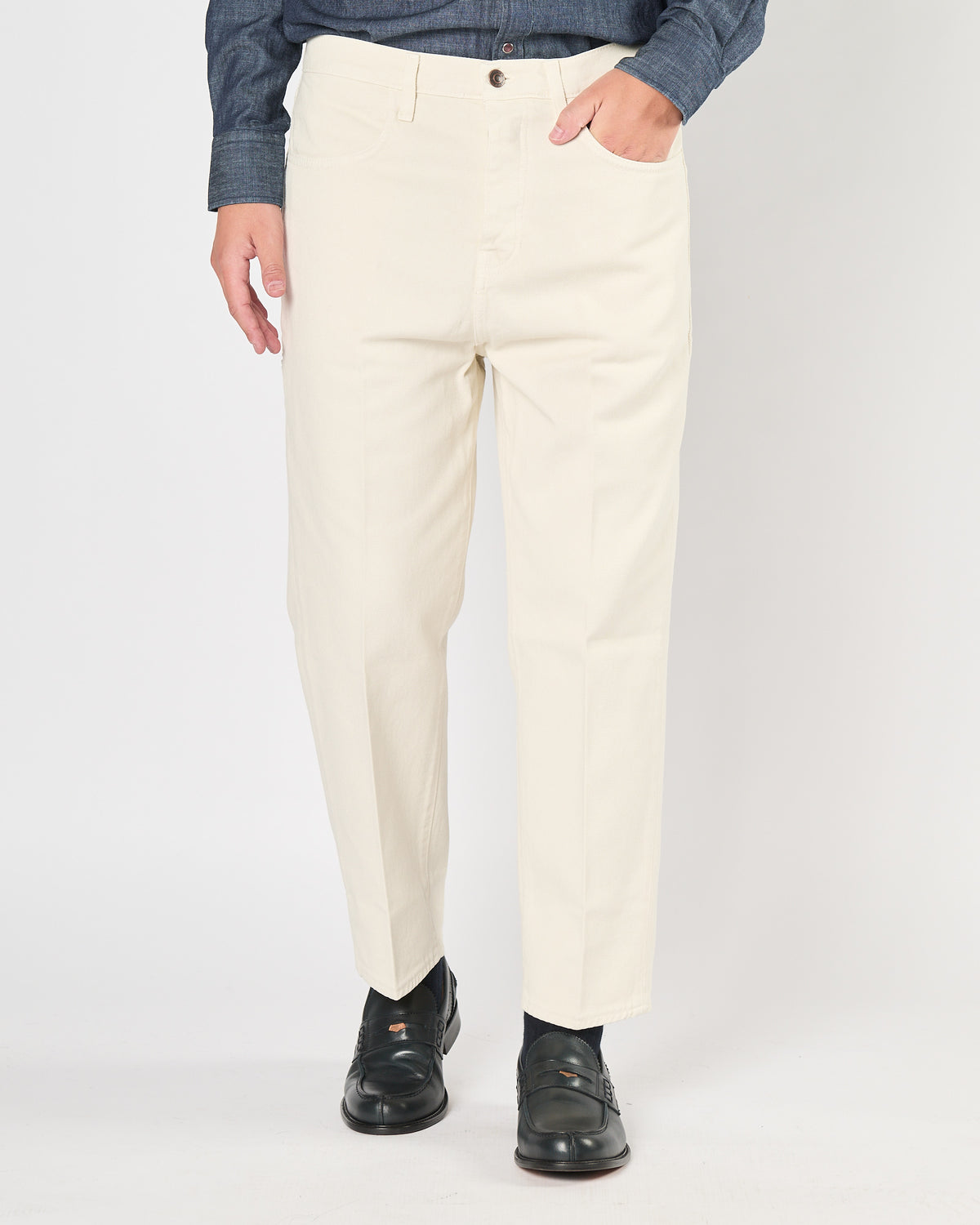 Pantalone Bonheur morbido panna