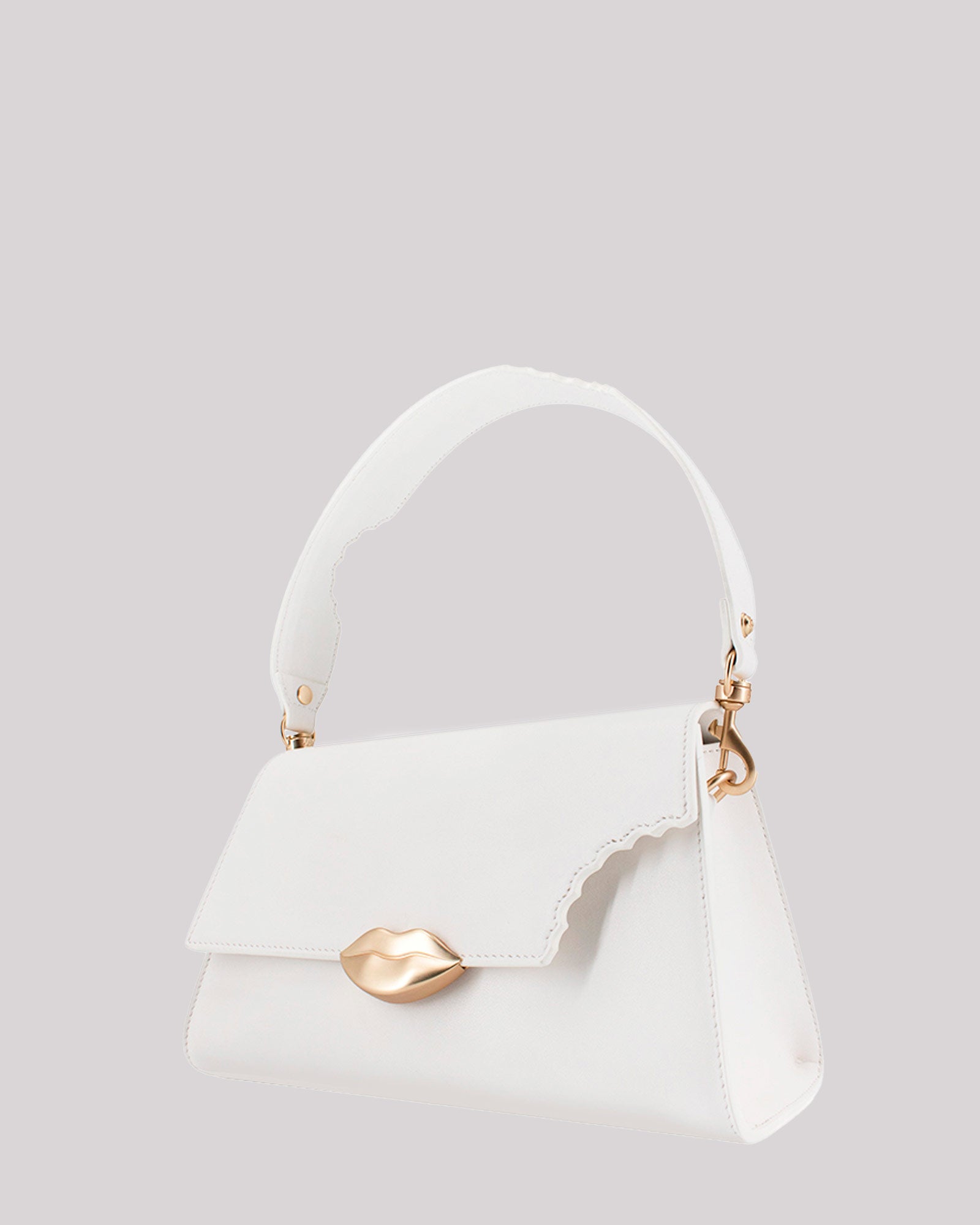 Borsa House of Florence bianca VENUS Bite Flap Bag