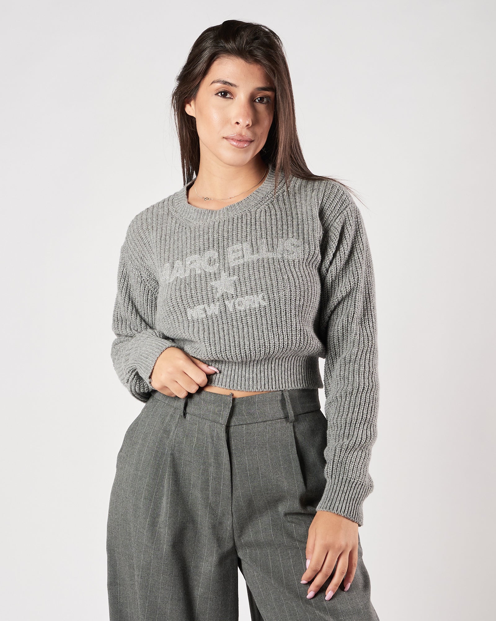 Maglia Marc Ellis girocollo corta grigia con logo