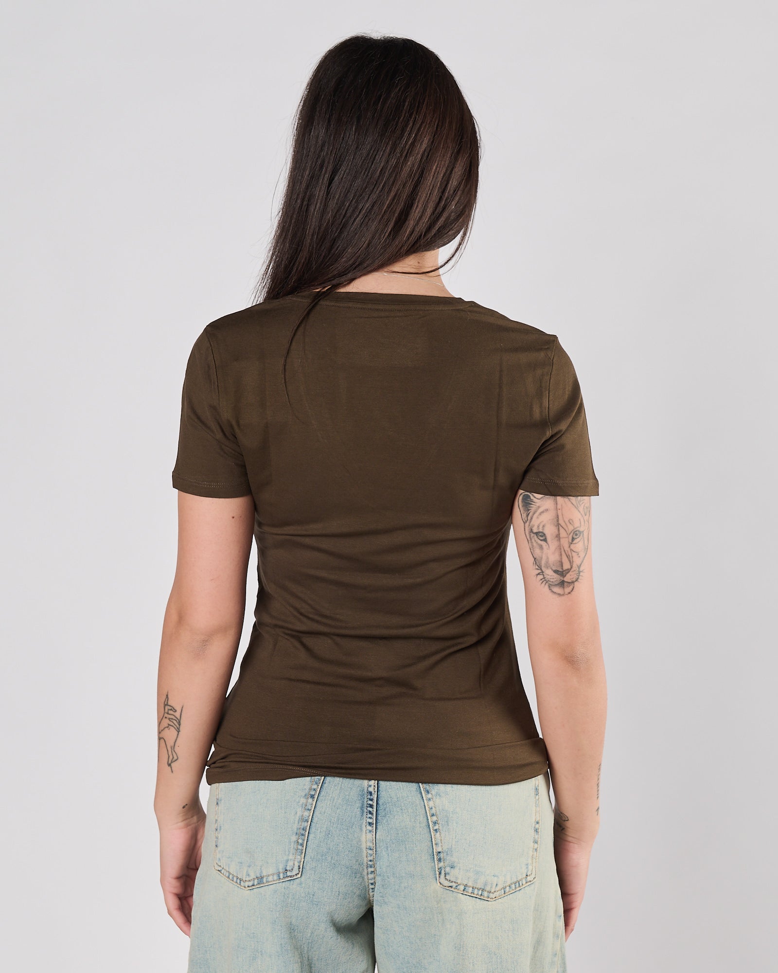 T-shirt Majestic scollo v manica corta tonka