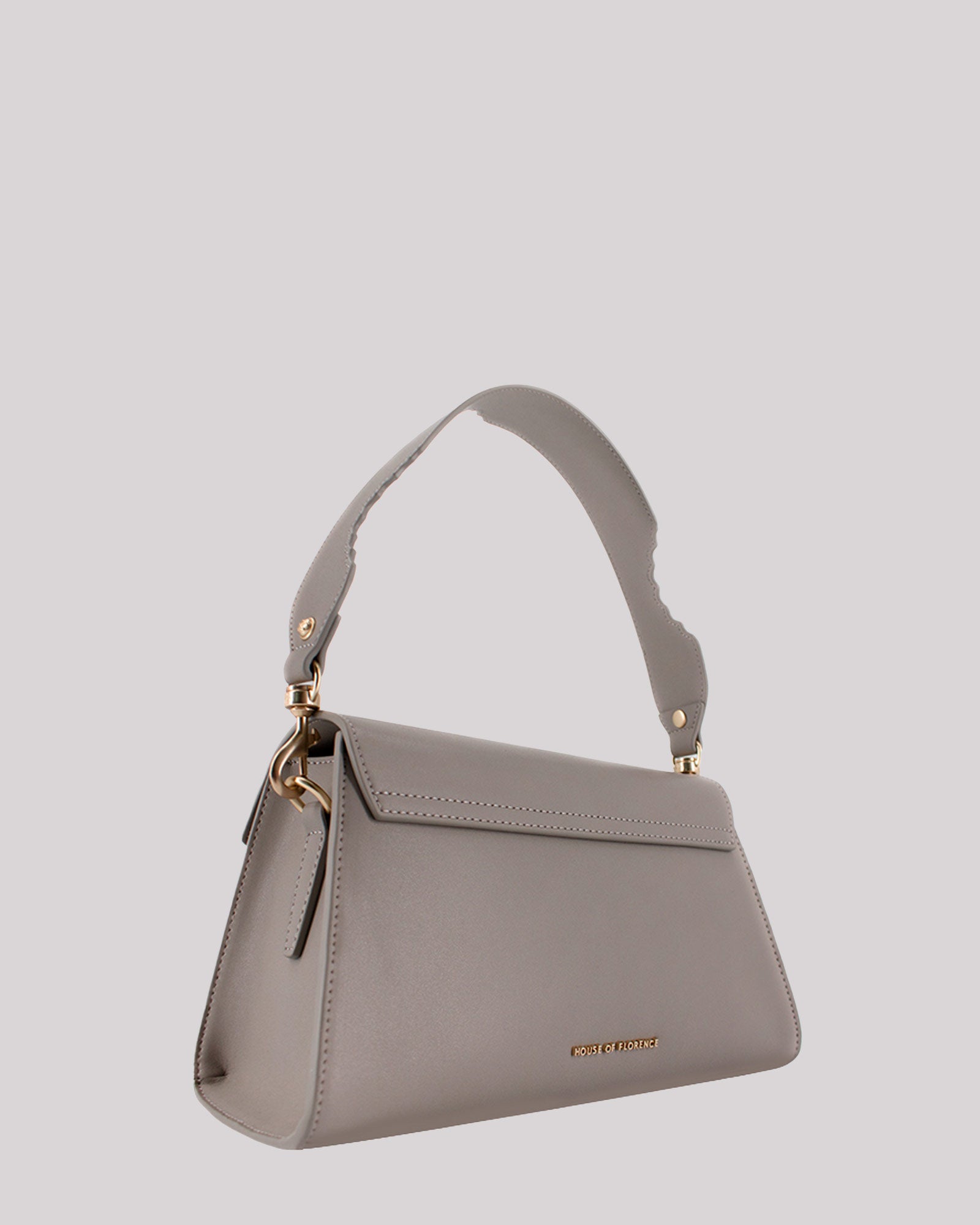 Borsa House of Florence grey VENUS Bite Flap Bag