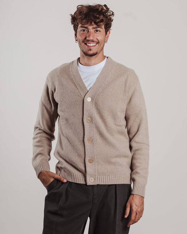 Cardigan Daniele Fiesoli con bottoni beige